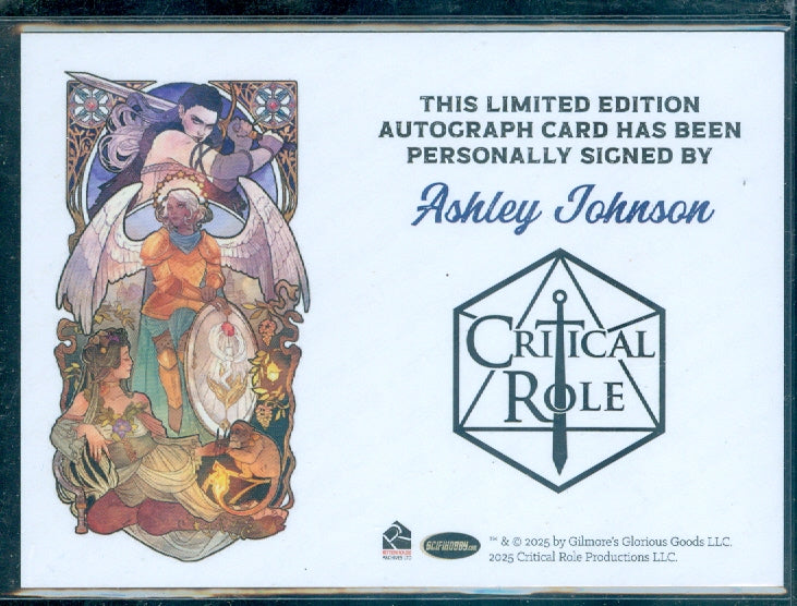 Critical Role 10th Anniversary   Ashley Johnson  Autograph Card