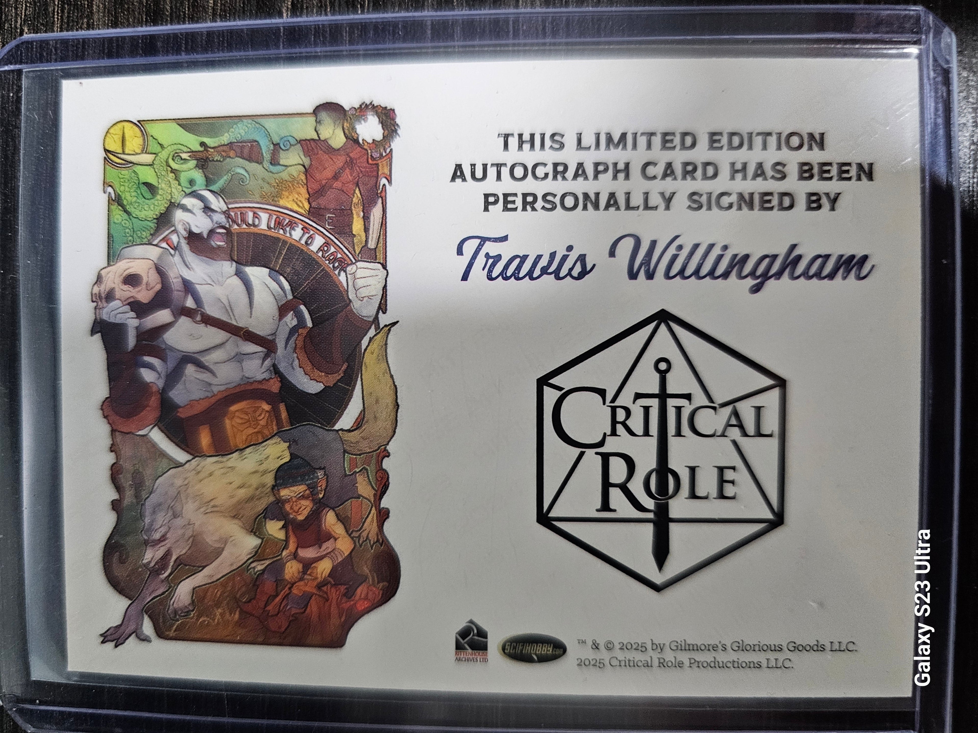 Critical Role 10th Anniversary   Travis Willingham  Autograph Card