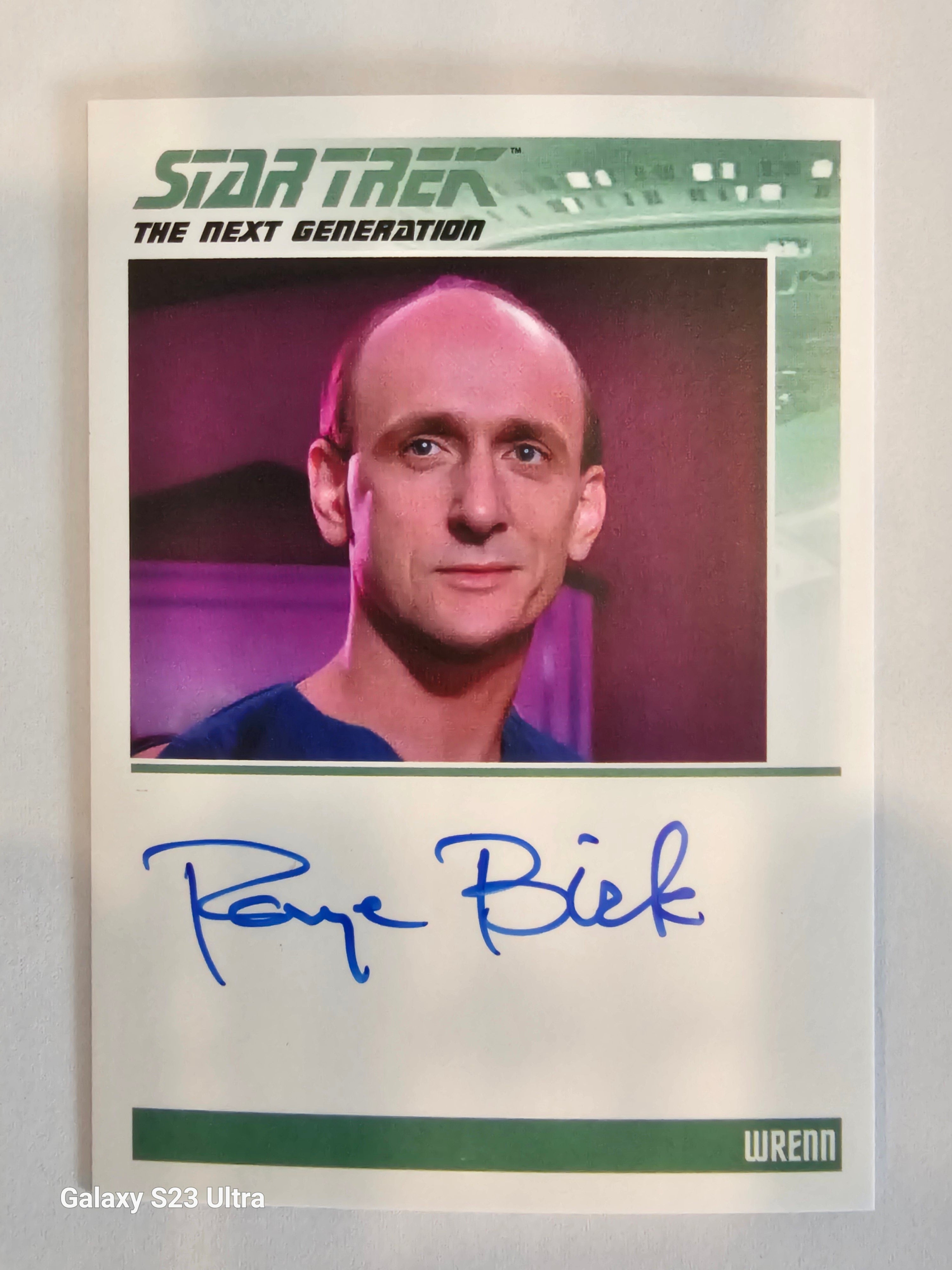 Star Trek Connections  Raye Birk as Wrenn TNG Autograph Card ( A )