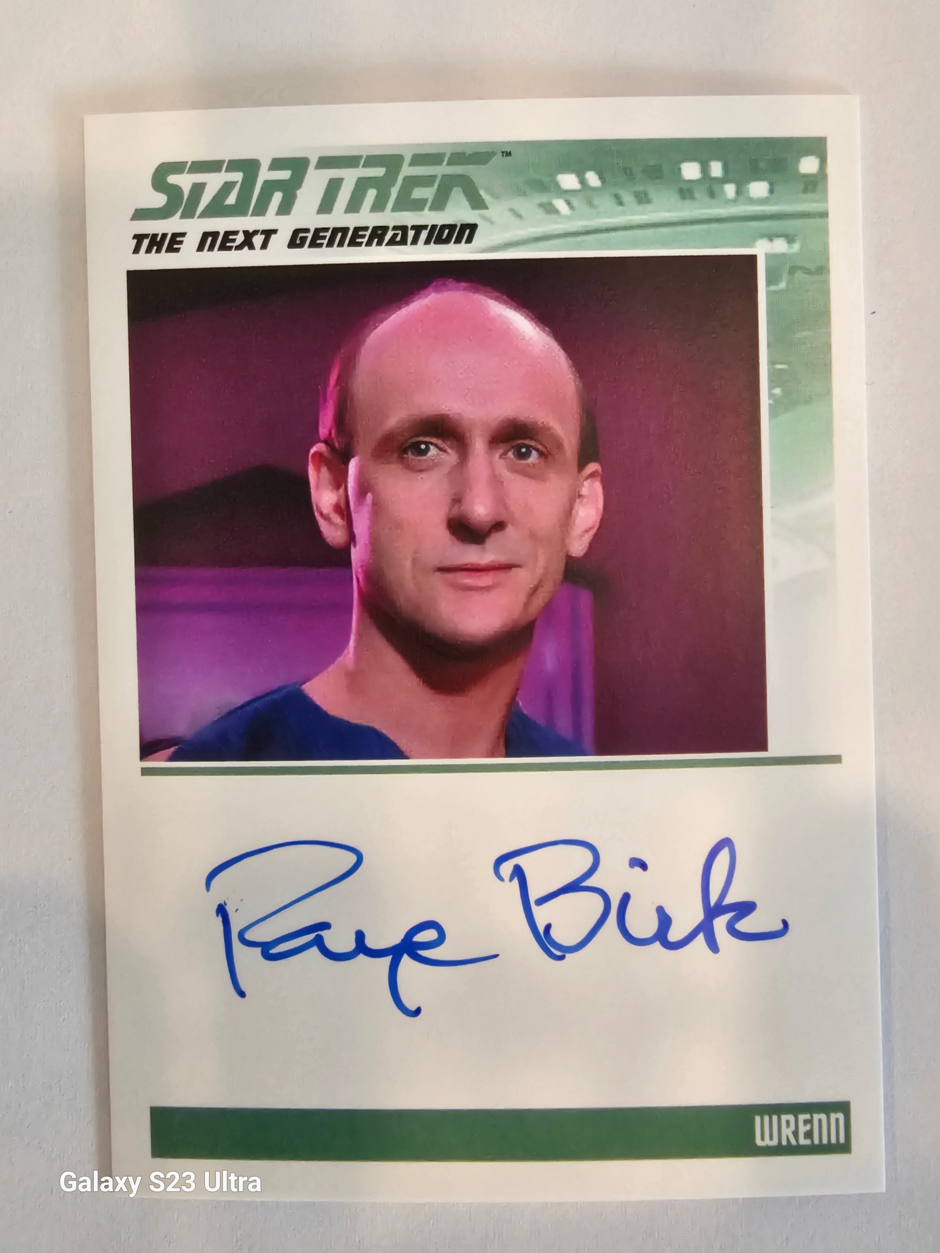 Star Trek Connections  Raye Birk as Wrenn TNG Autograph Card ( B )