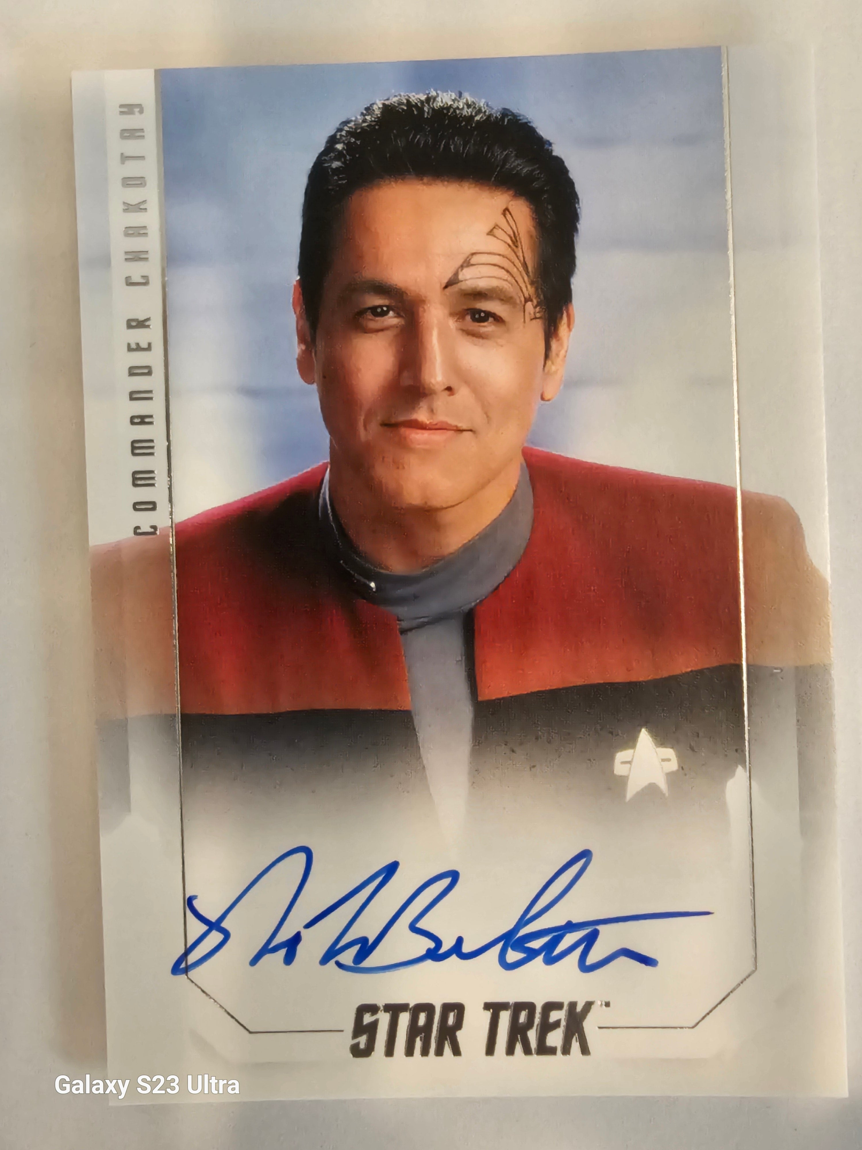 Star Trek Connections  Robert Beltran as Commander Chakotay Bridge Crew Autograph Card ( A )