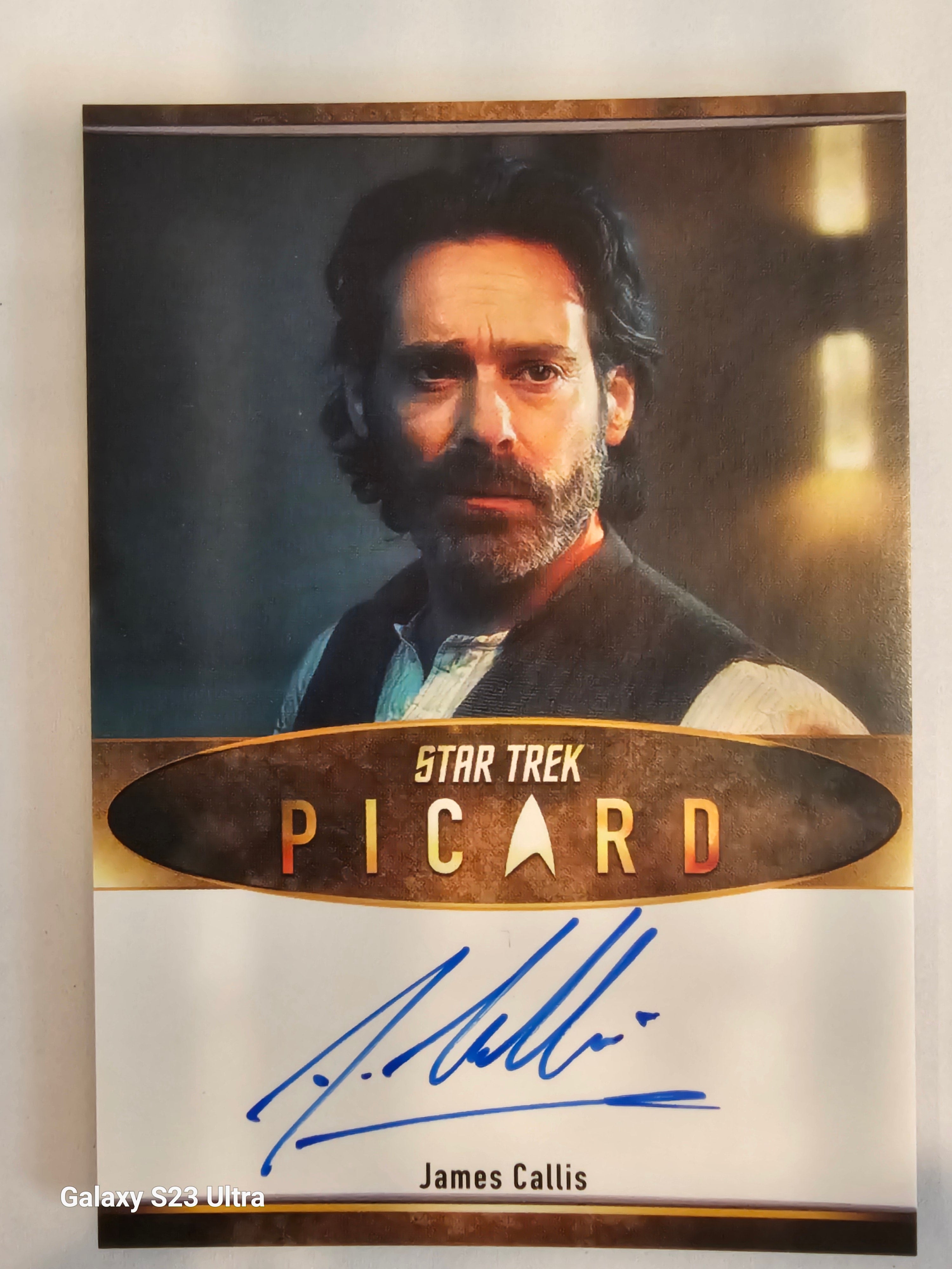 Star Trek Connections James Callis as Maurice Picard Bordered Autograph Card ( B )