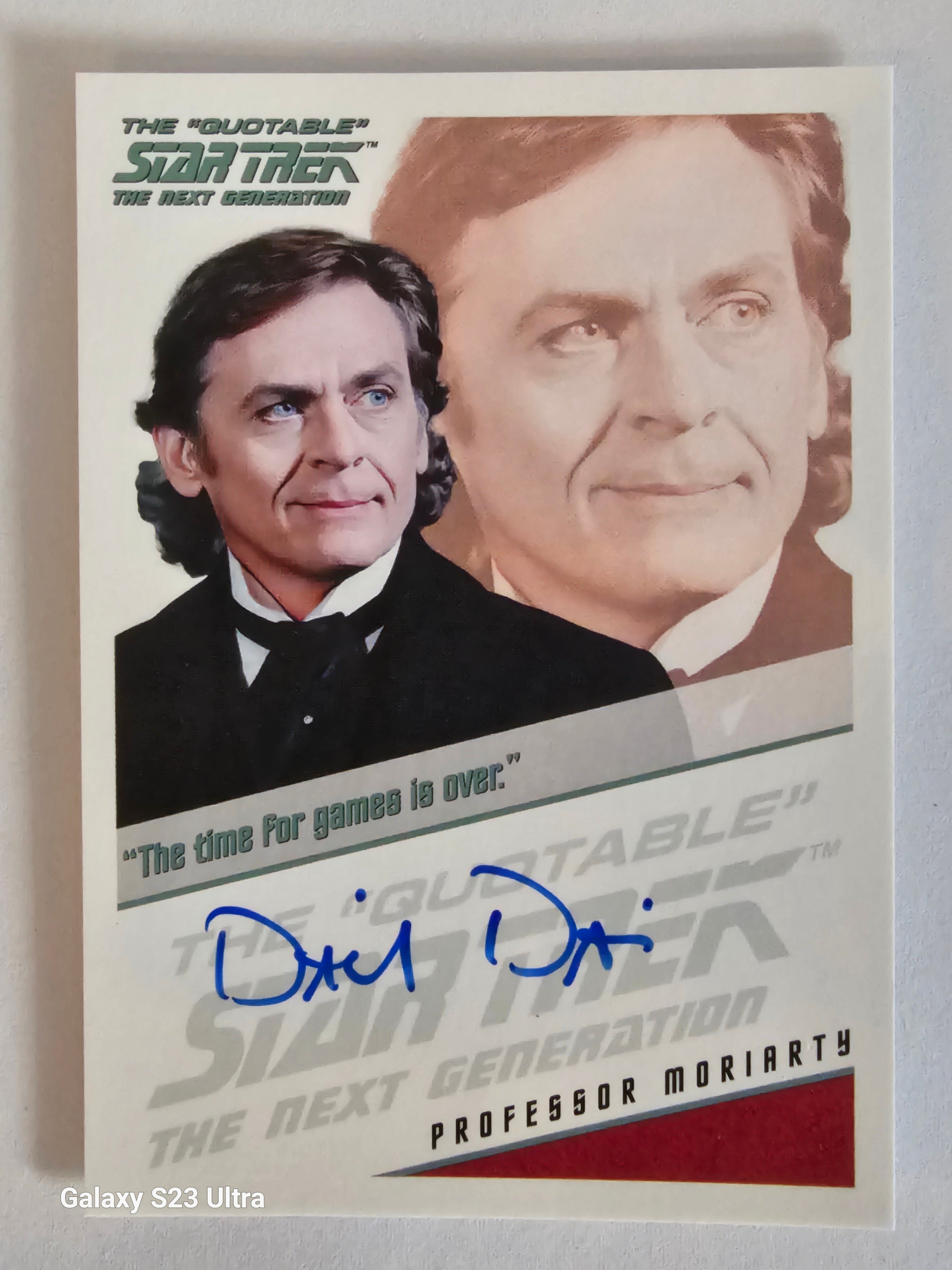 Star Trek Connections Daniel David as Professor Moriarty Quotable Autograph Card ( A )