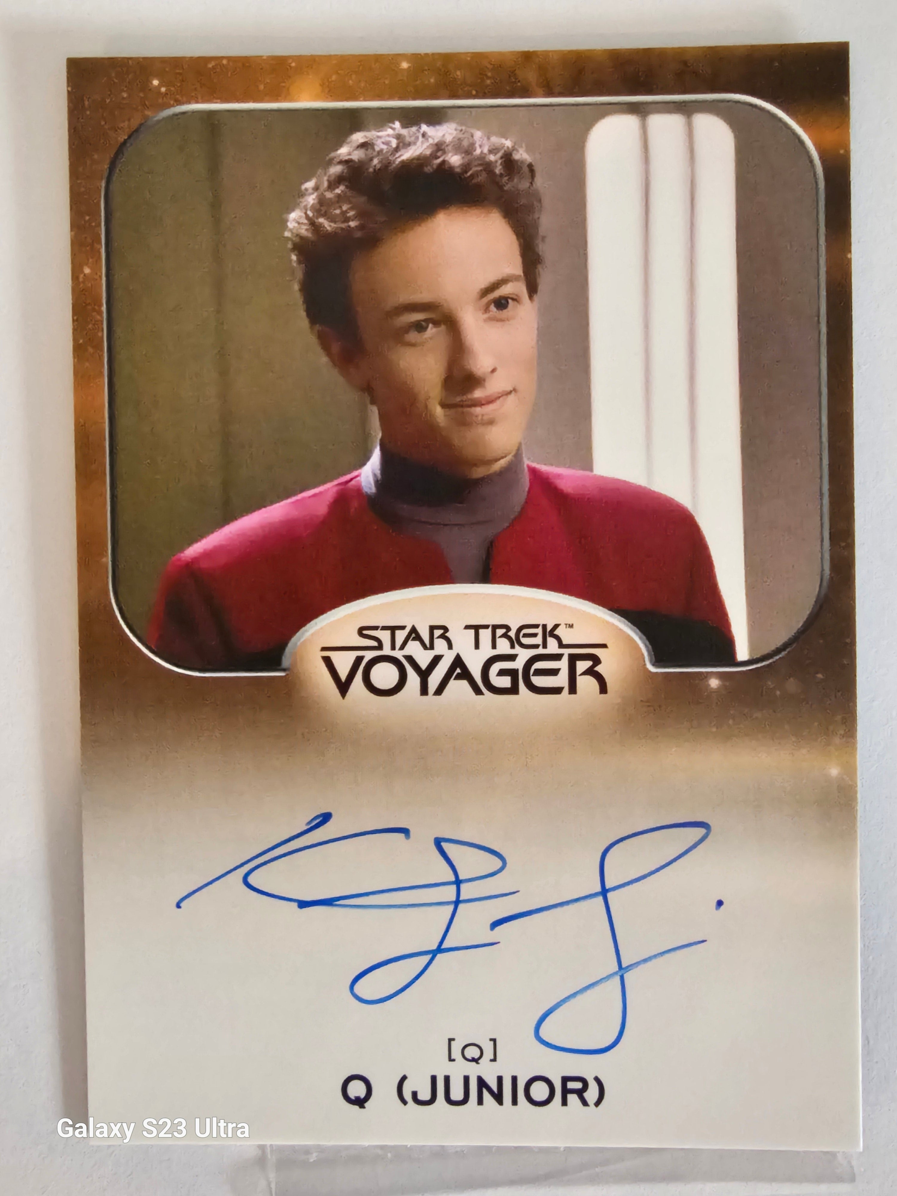 Star Trek Connections Keegan De Lancie as Q Junior Aliens Autograph Card ( B )