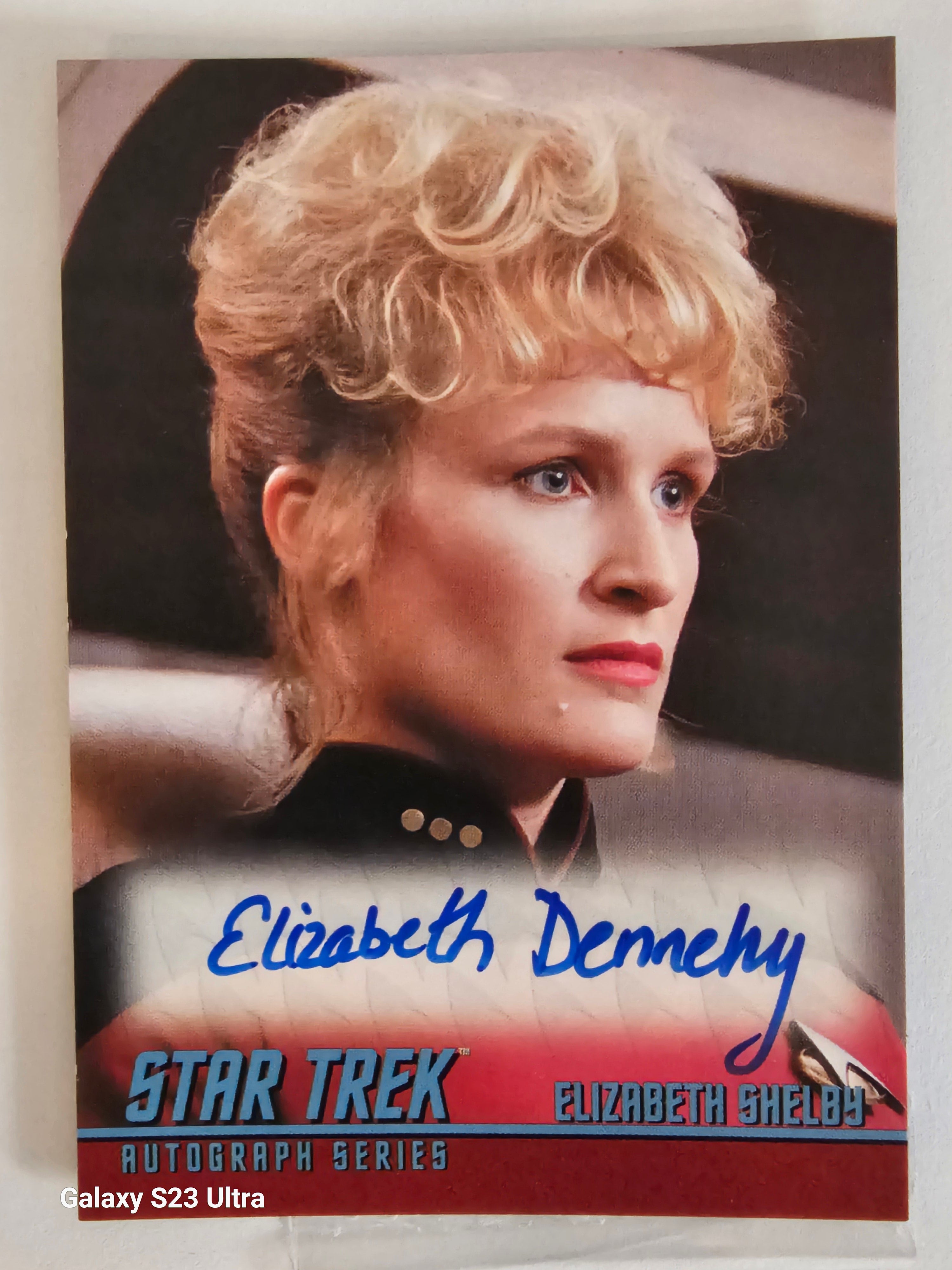 Star Trek Connections ( A 25 ) Elizabeth Dennehy as Fleet Admiral Shelby Classic TV Autograph Card ( A )