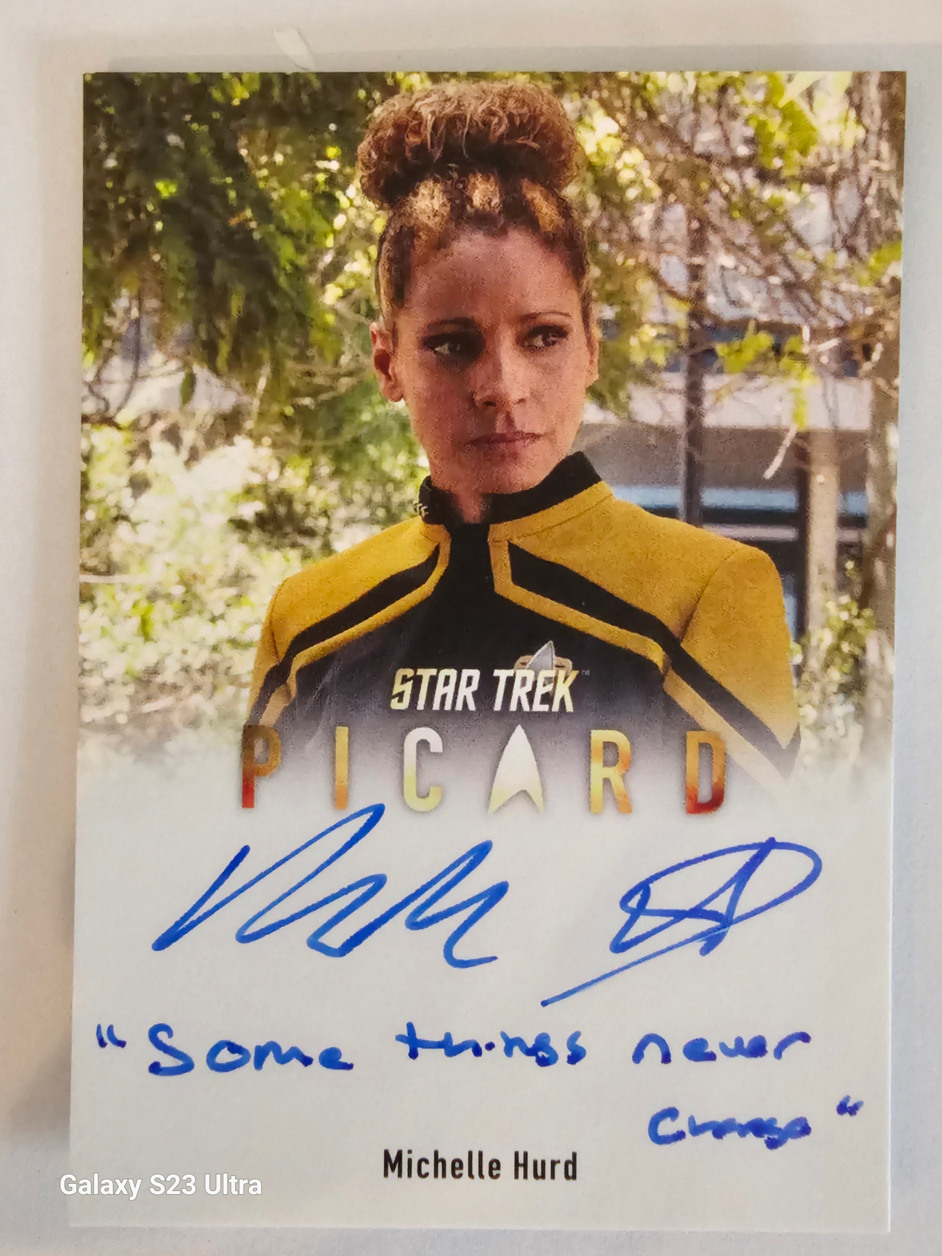 Star Trek Connections (A44) Michelle Hurd as Raffi Musiker Inscription Picard Autograph Card