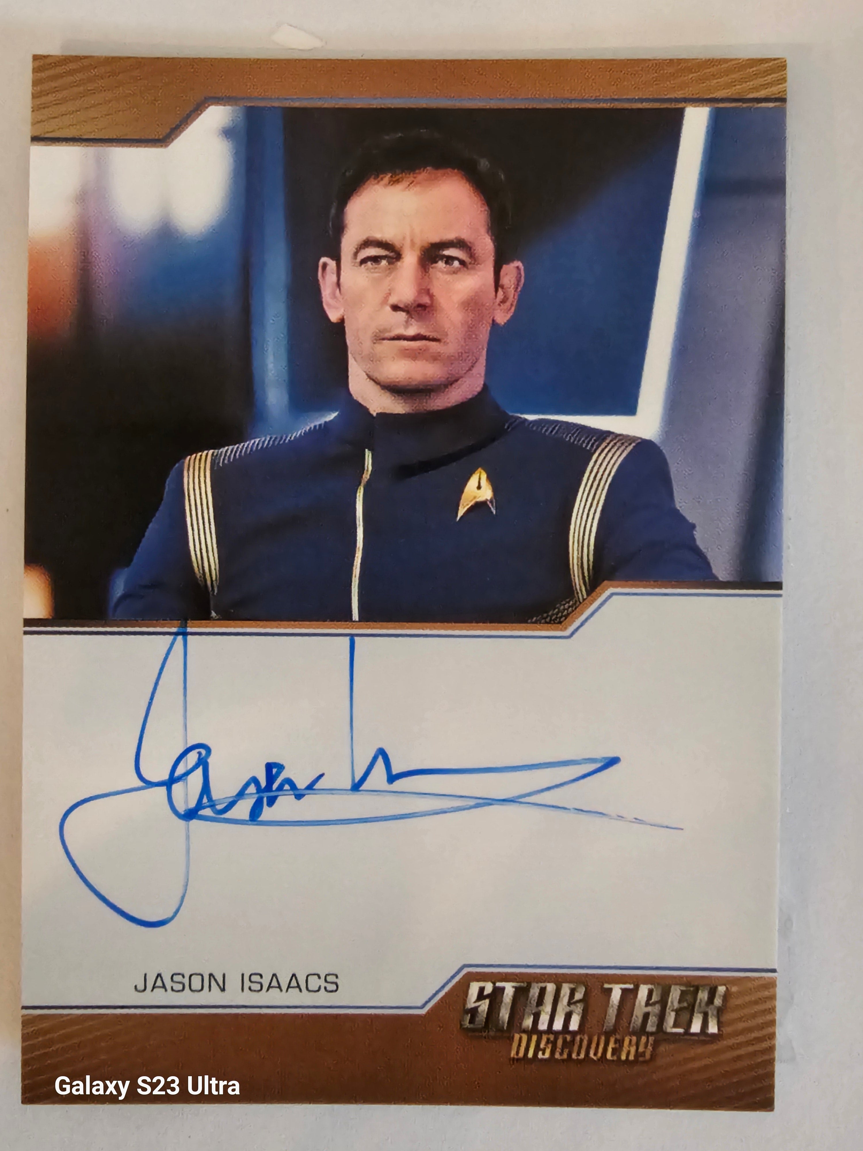 Star Trek Connections Jason Isaacs as Captain Lorca Bordered Autograph Card ( B )