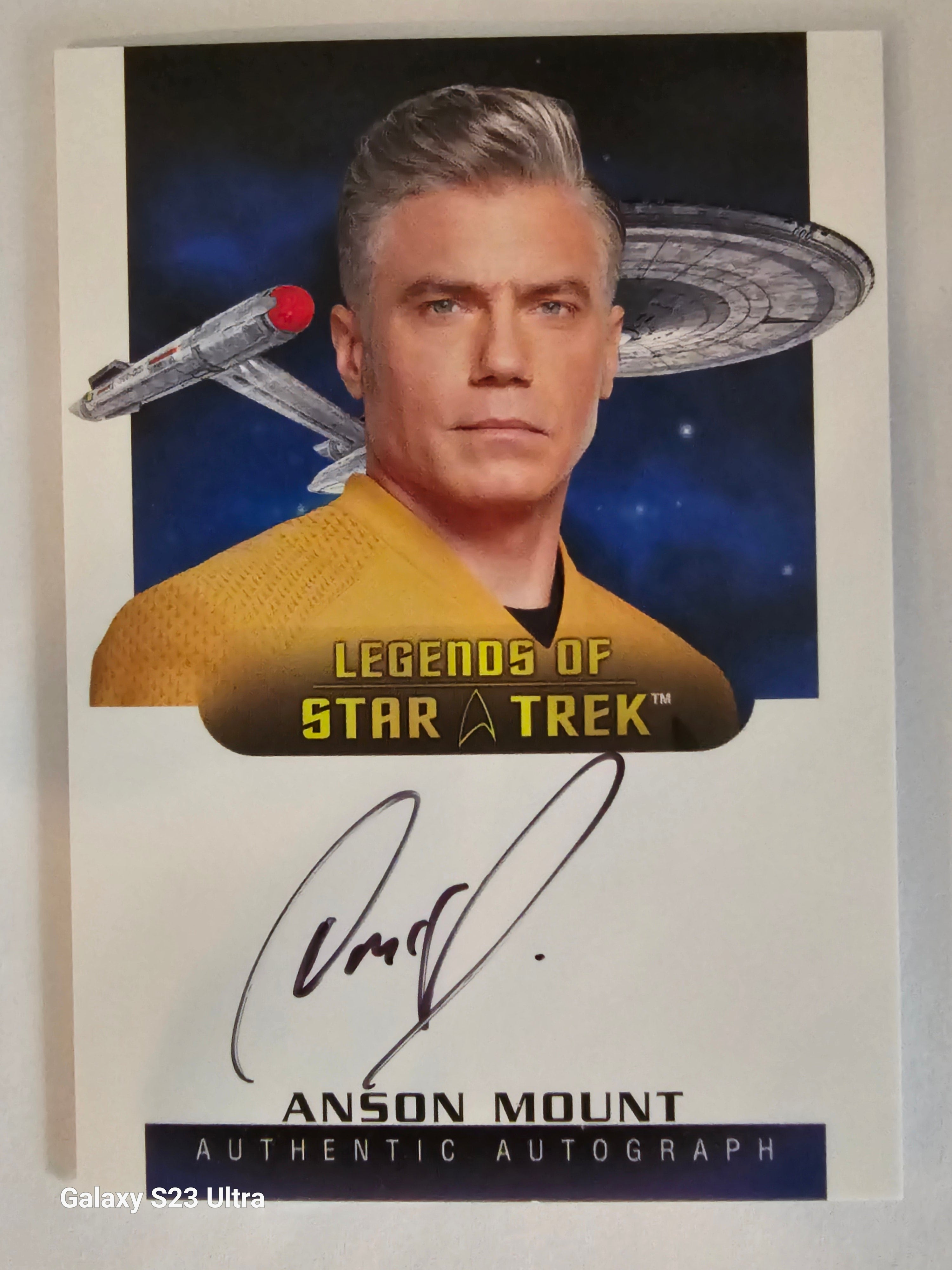Star Trek Connections (LA26) Anson Mount as Captain Pike Legend Autograph Card ( A )