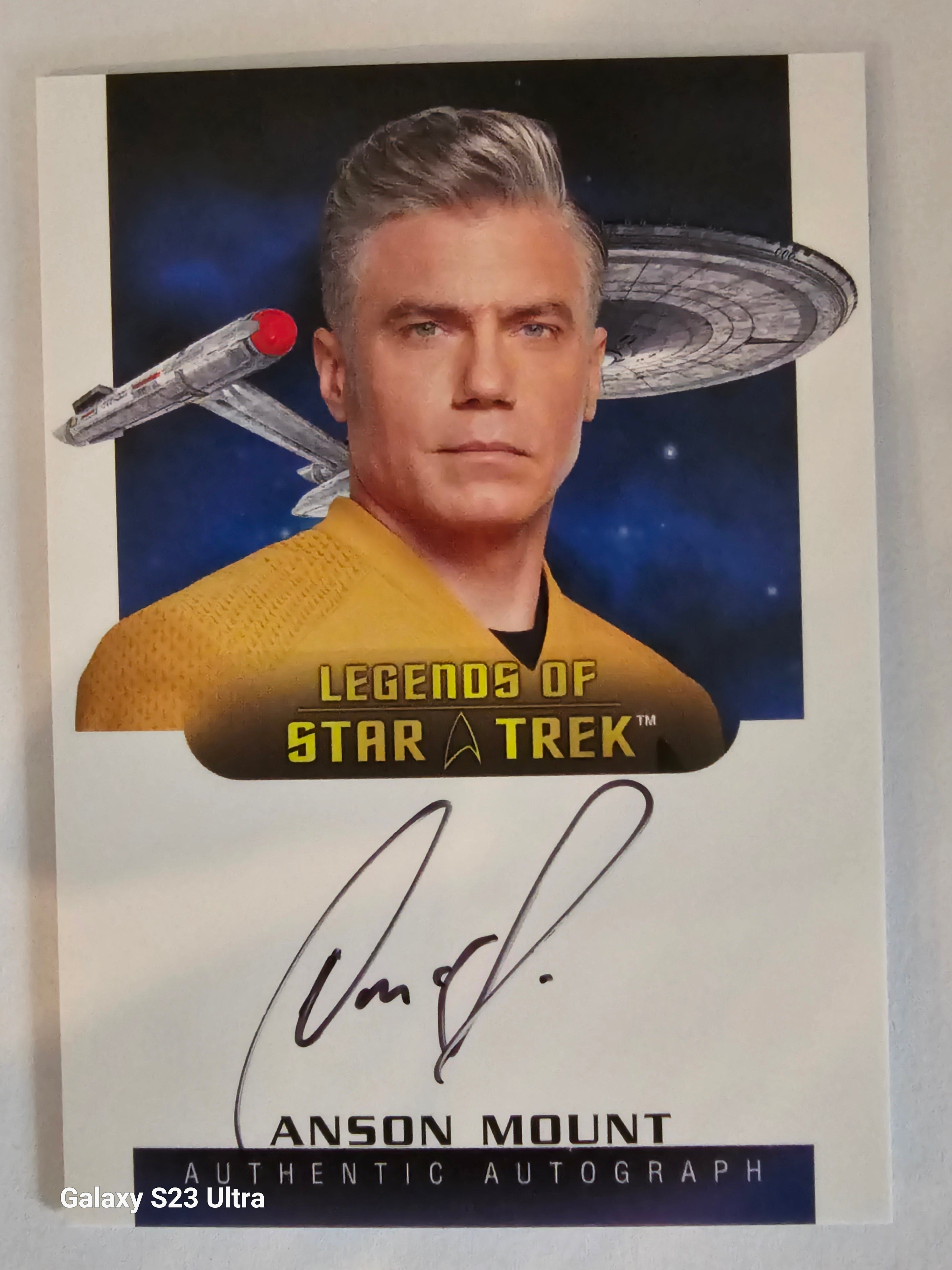 Star Trek Connections (LA26) Anson Mount as Captain Pike Legend Autograph Card ( B )