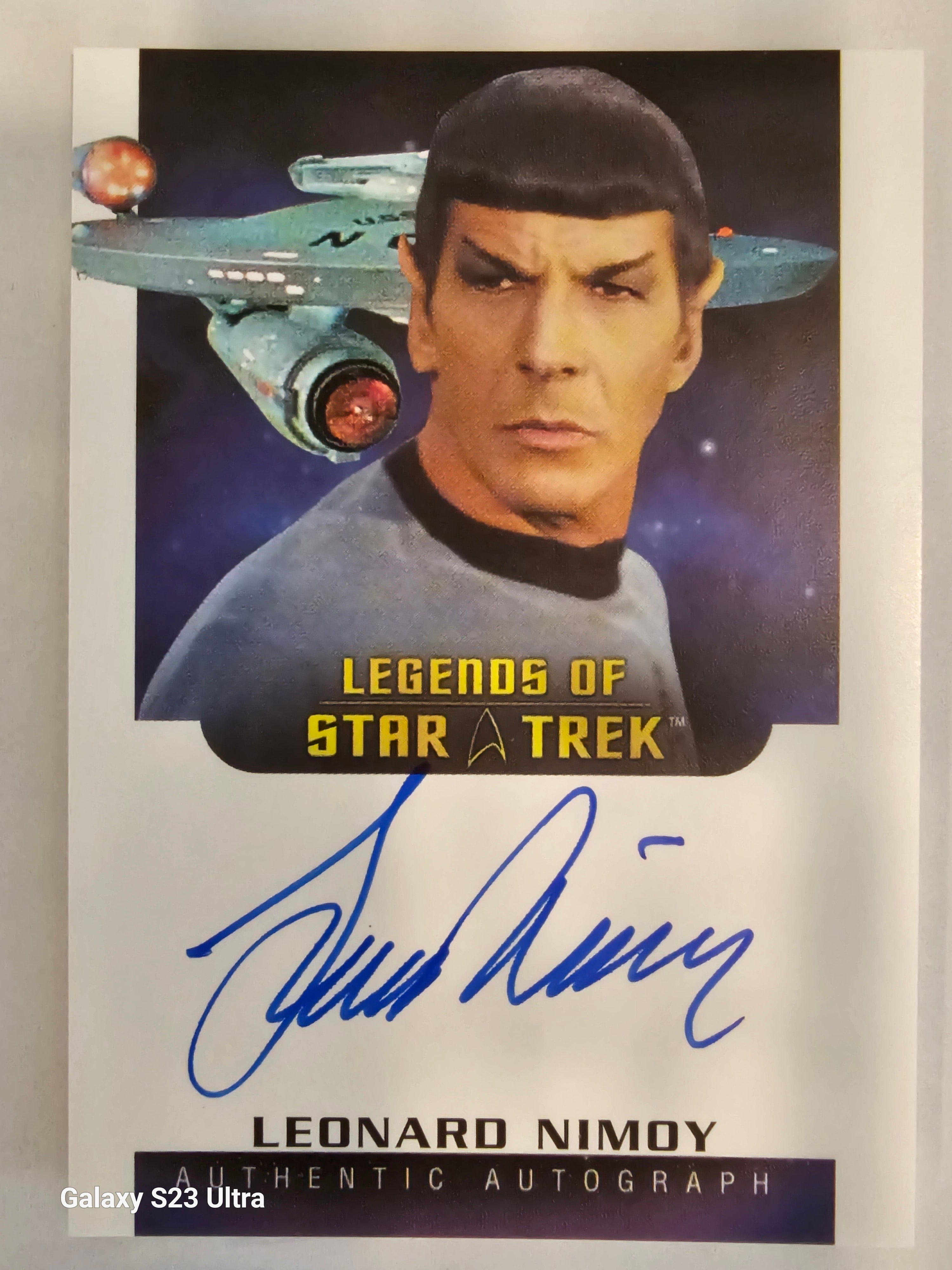 Star Trek Connections (LA6) Leonard Nimoy as Spock Legend Autograph Card ( B )