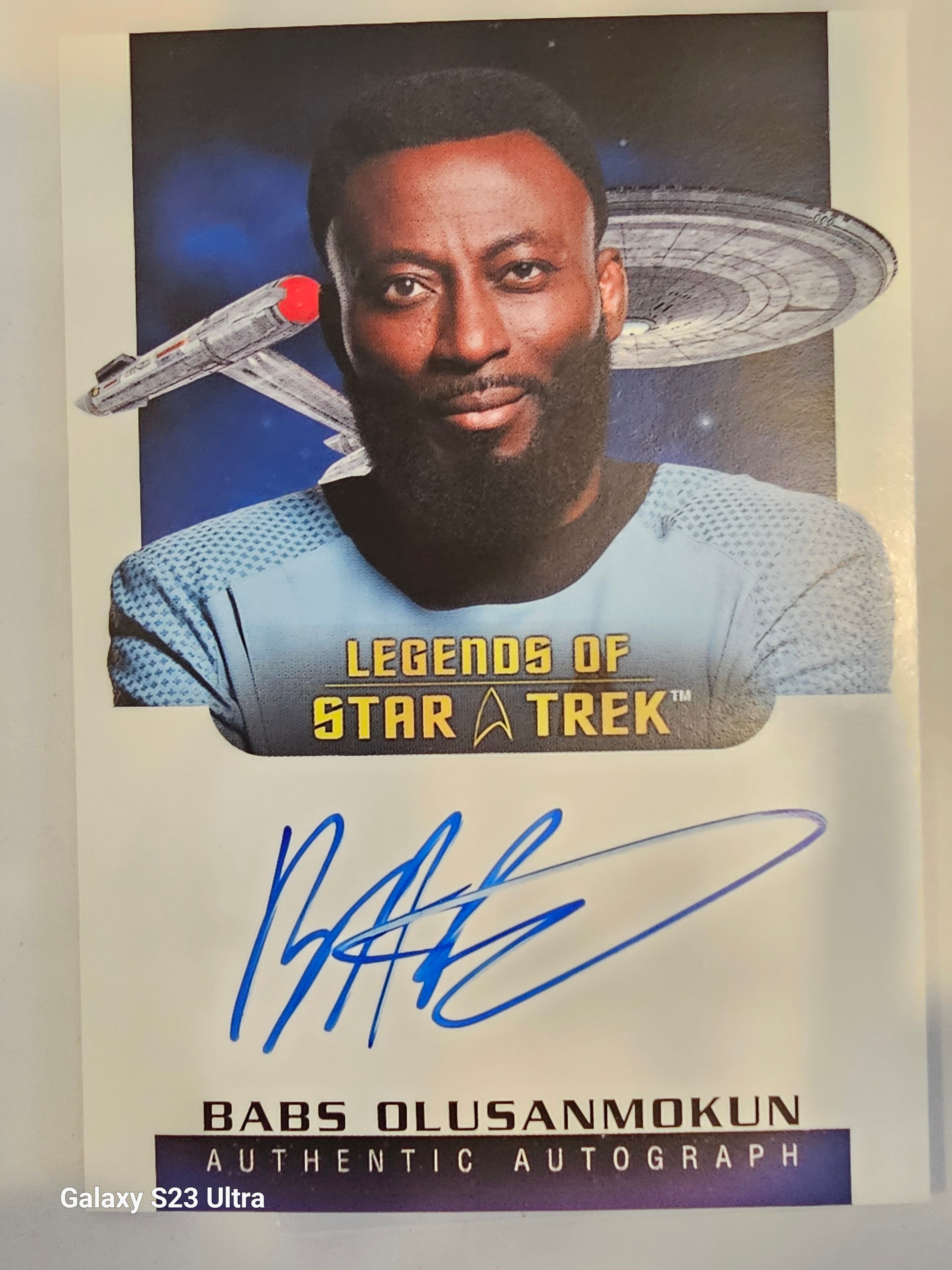 Star Trek Connections (LA31) Babs Olusanmokun as Dr M'Benga Legend Autograph Card ( B )