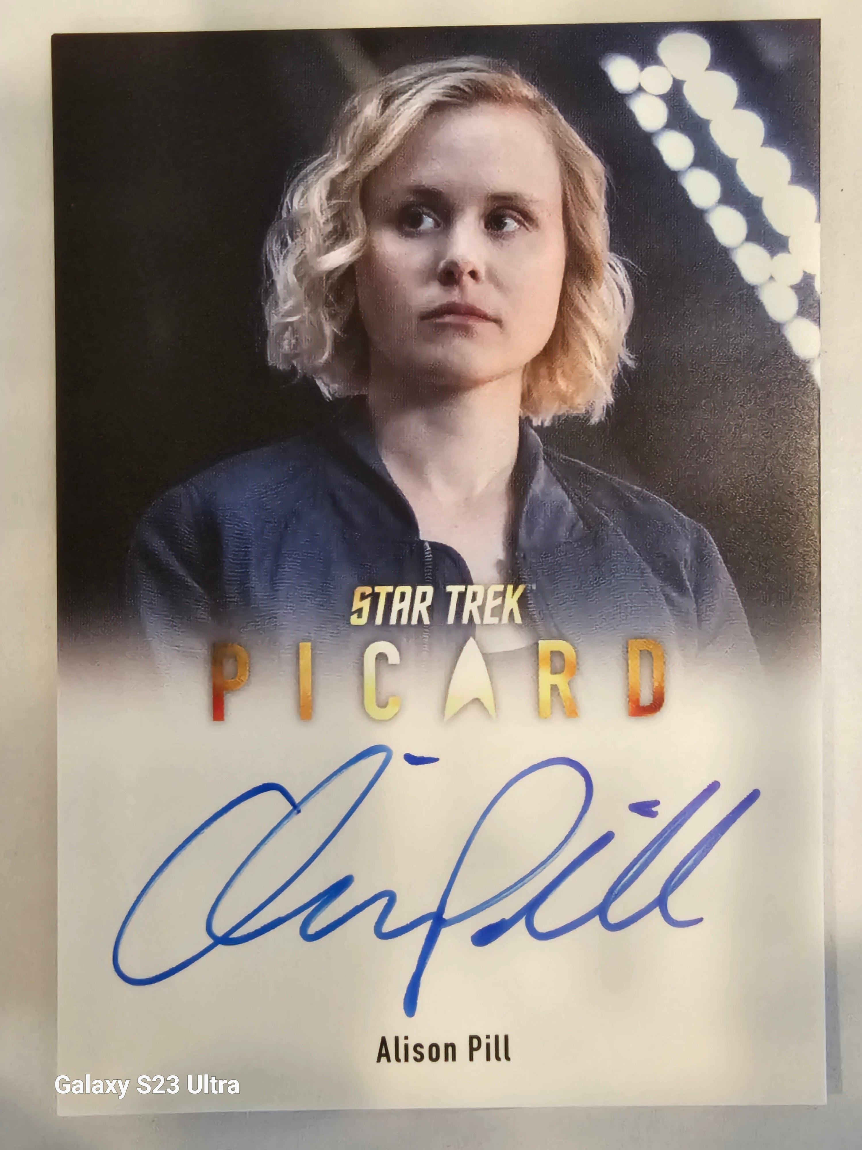 Star Trek Connections (A45) Alison Pill as Dr Agnes Jurati Full Bleed Picard Autograph Card ( B )