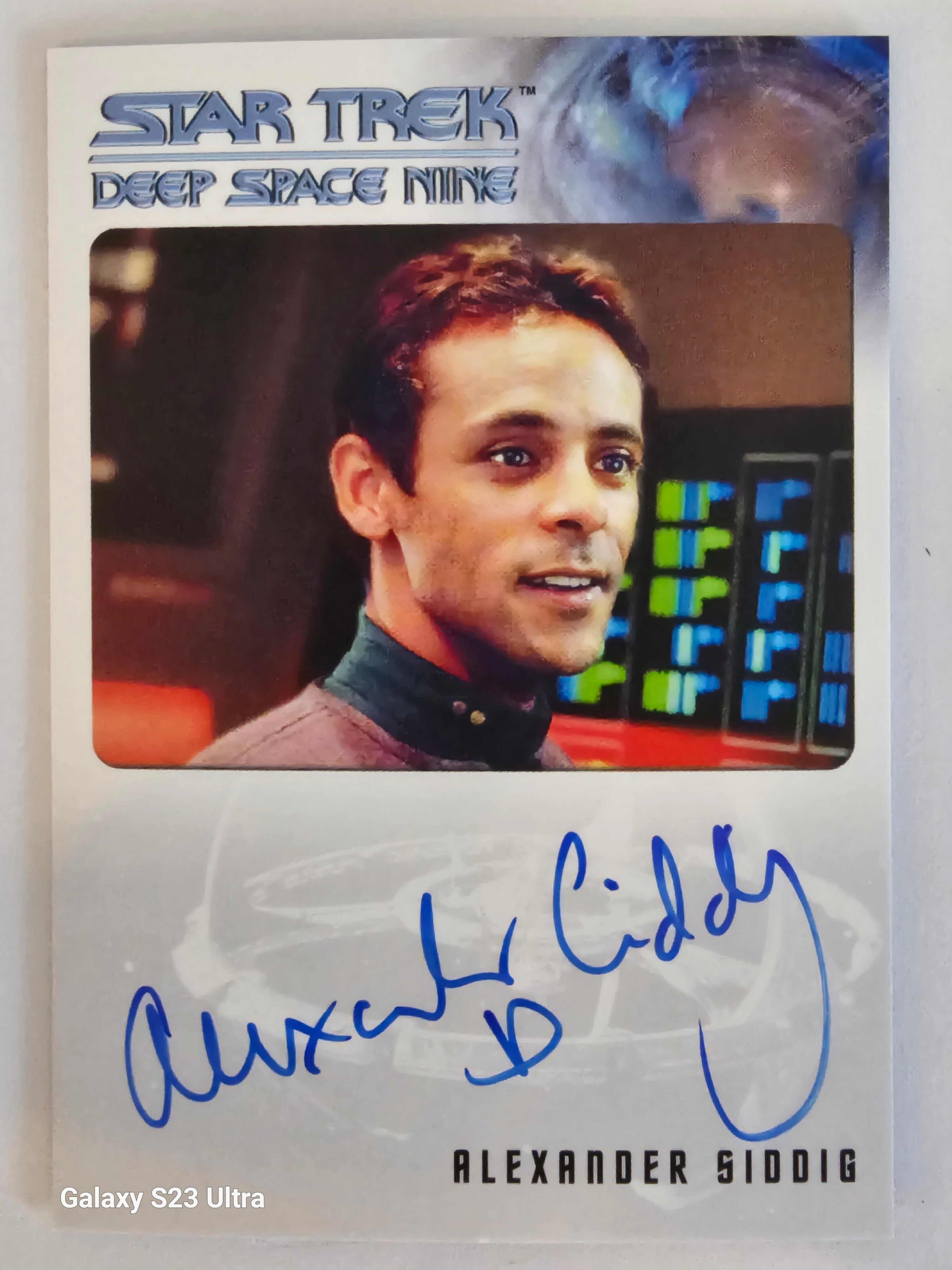 Star Trek Connections Alexander Siddig as Dr Bashir Bordered Autograph Card ( B )