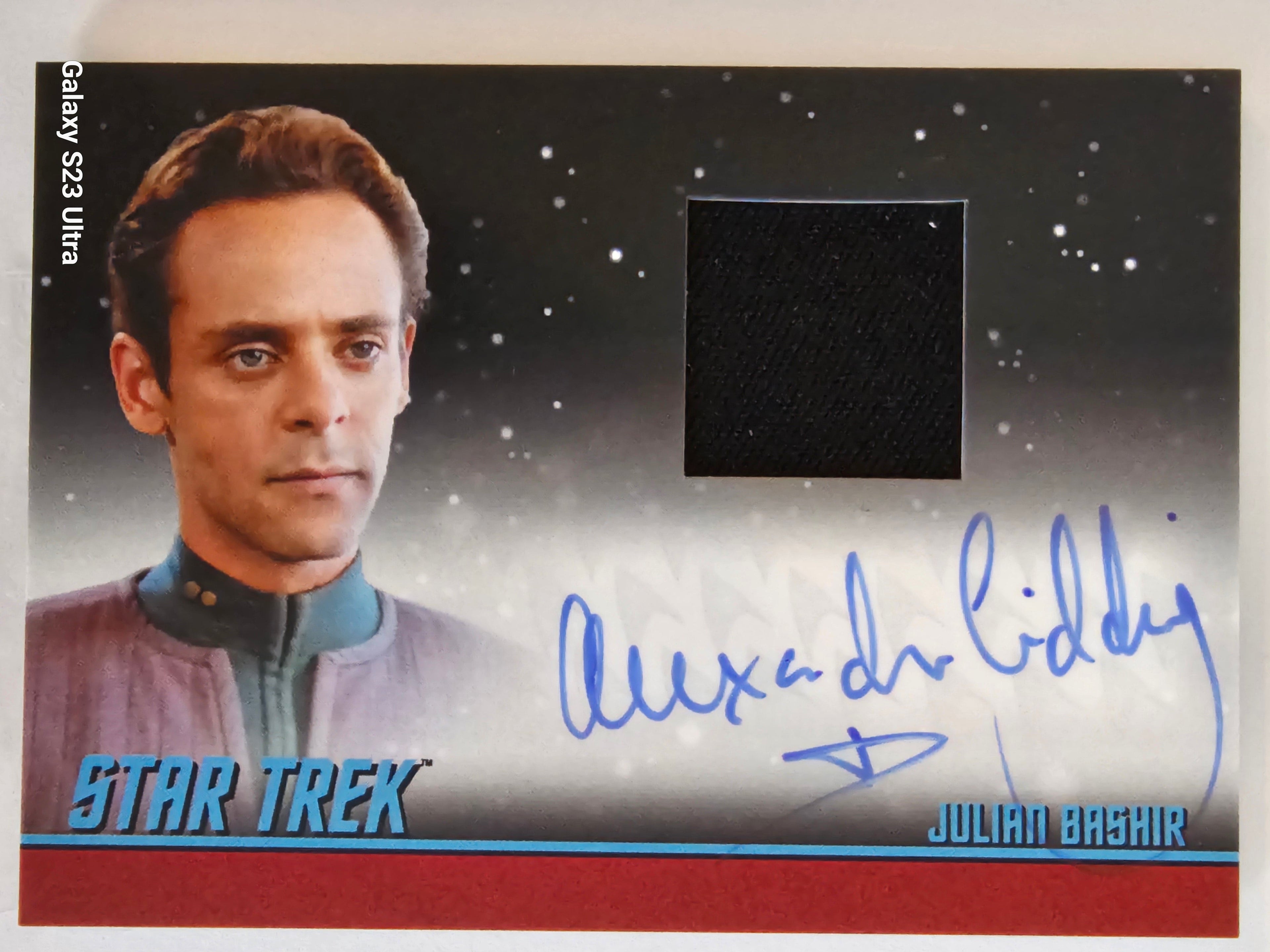 Star Trek Connections  Alexander Siddig as Dr Bashir Autographed Costume Card ( A )