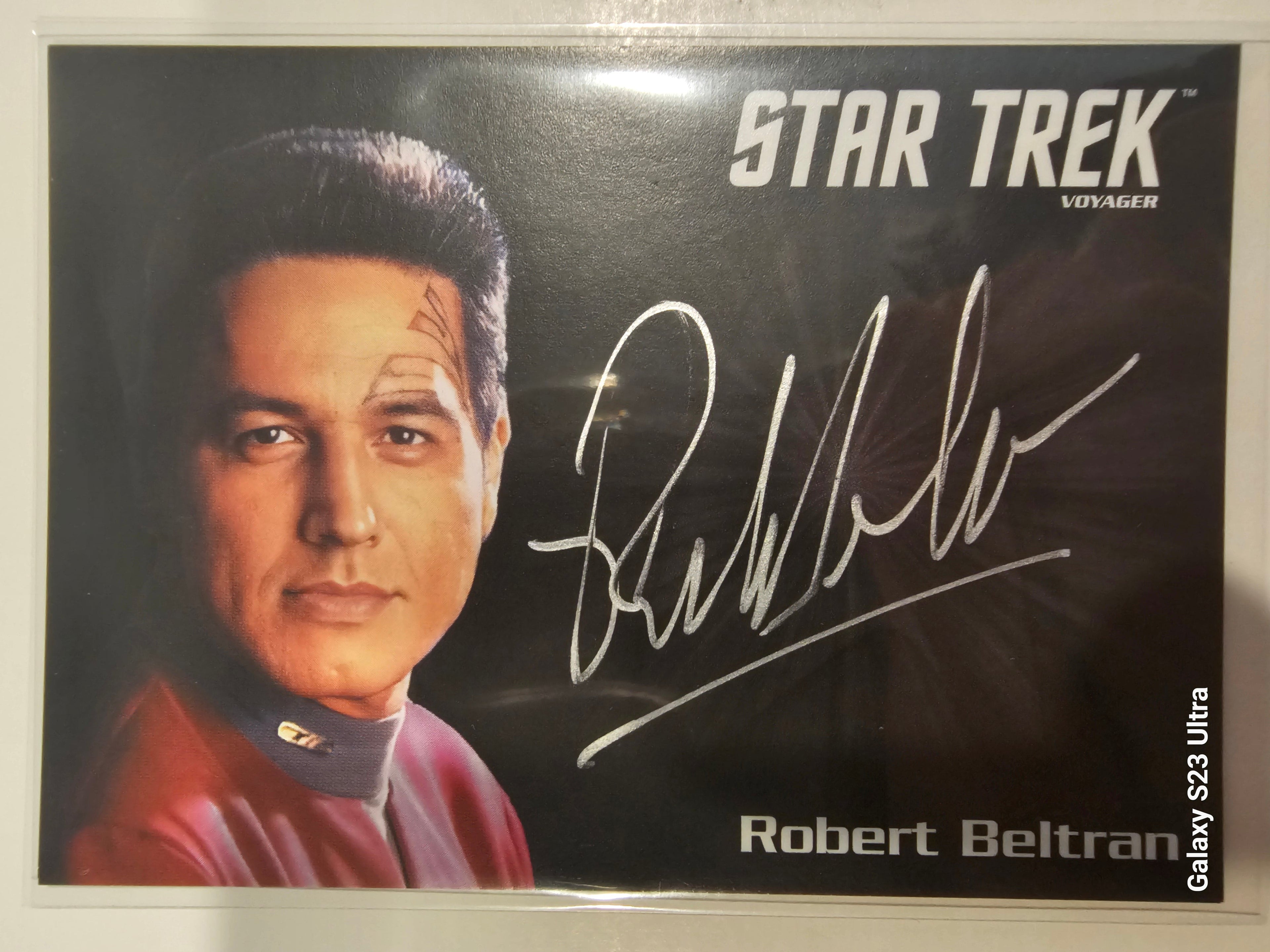 Star Trek Connections Robert Beltran as Com Chakotay Silver Autograph Card ( B )