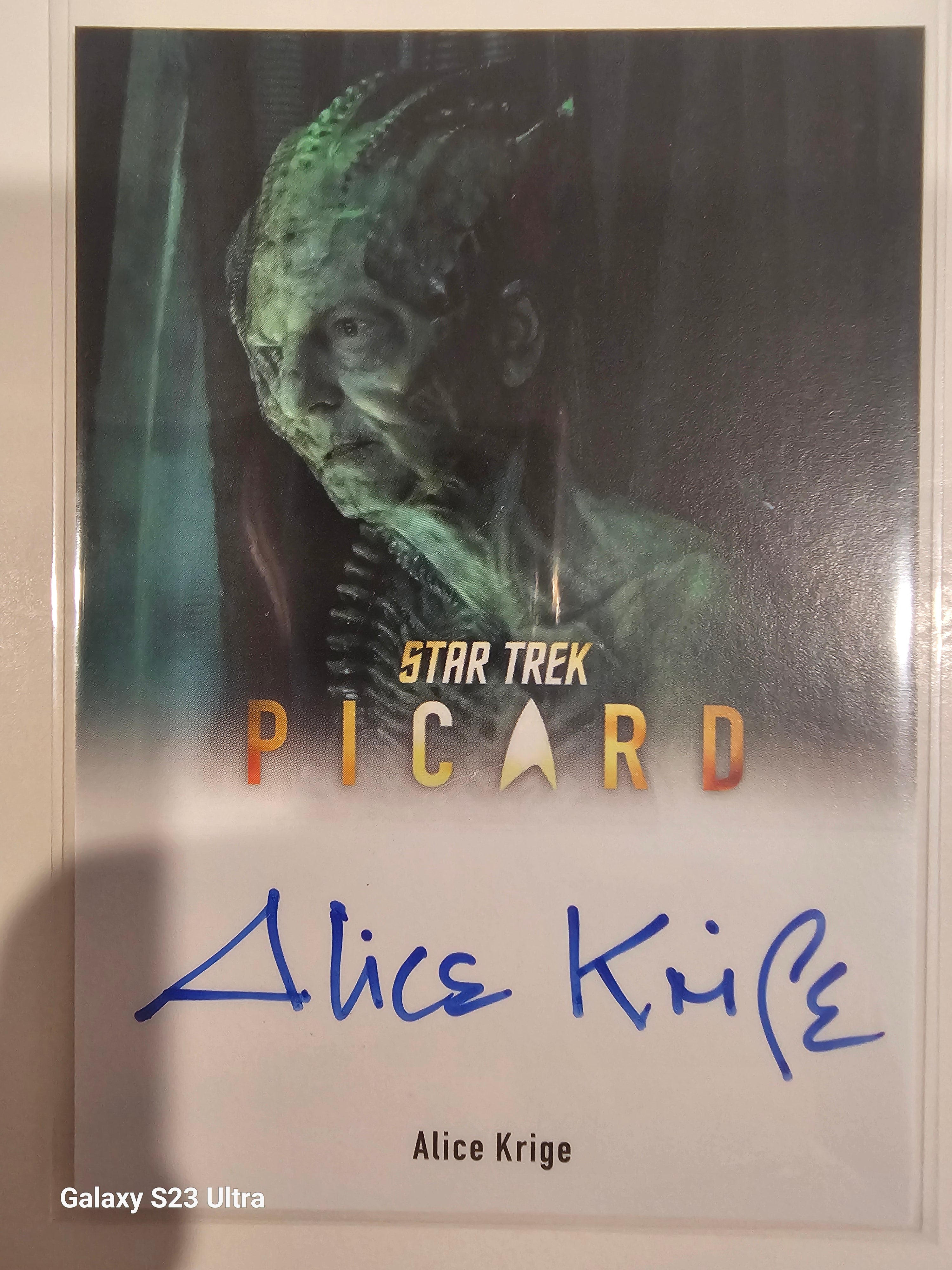 Star Trek Connections (A80) Alice Krige as Borg Queen Full Bleed Picard Autograph Card ( A )