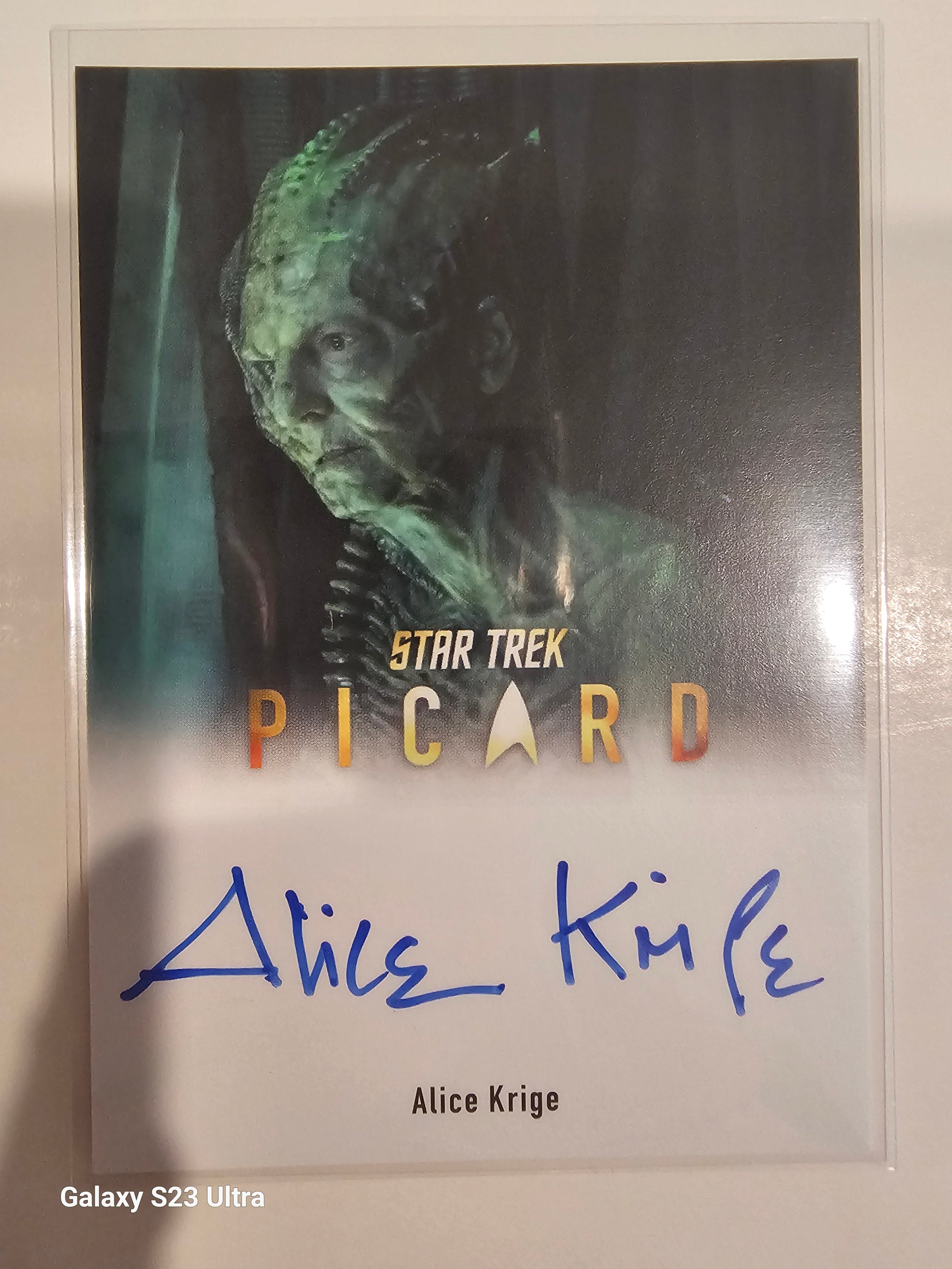 Star Trek Connections (A80) Alice Krige as Borg Queen Full Bleed Picard Autograph Card ( B )