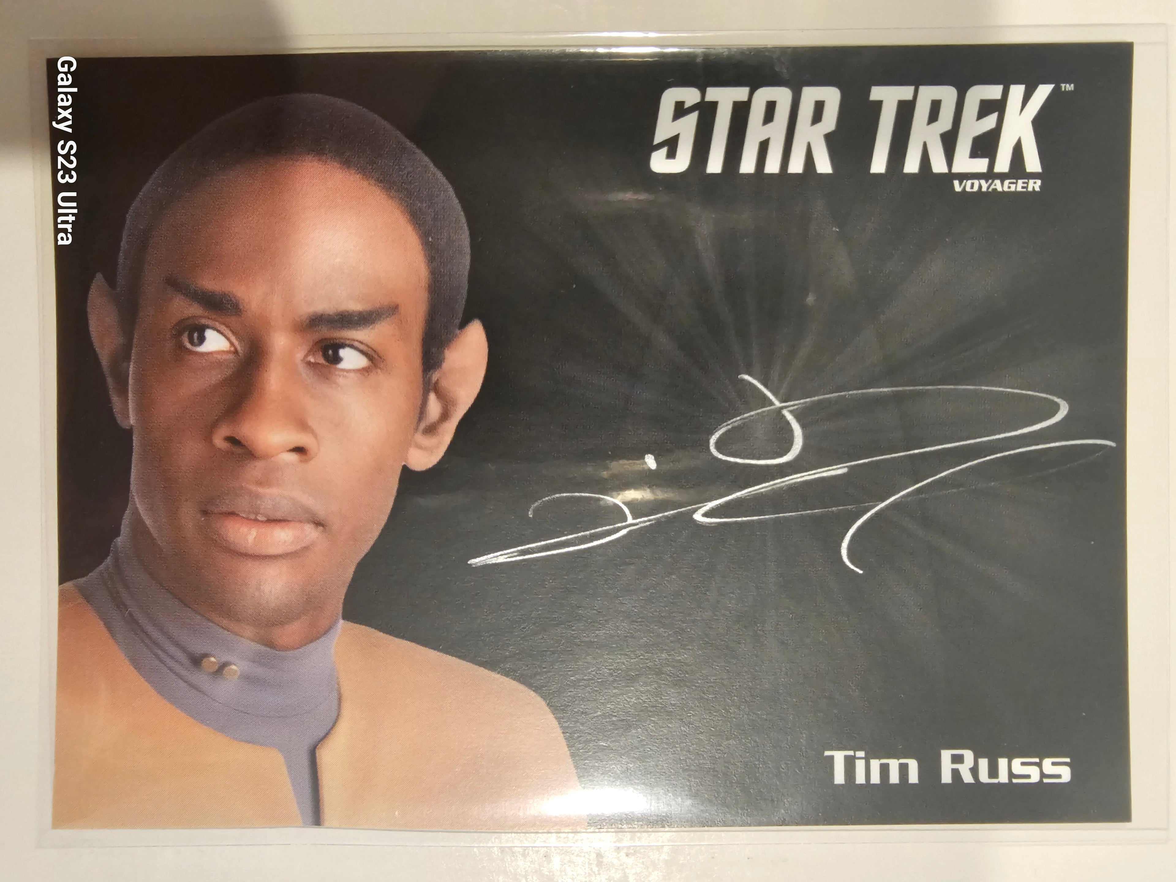 Star Trek Connections  Tim Russ as Tuvok Silver Autograph Card ( B )
