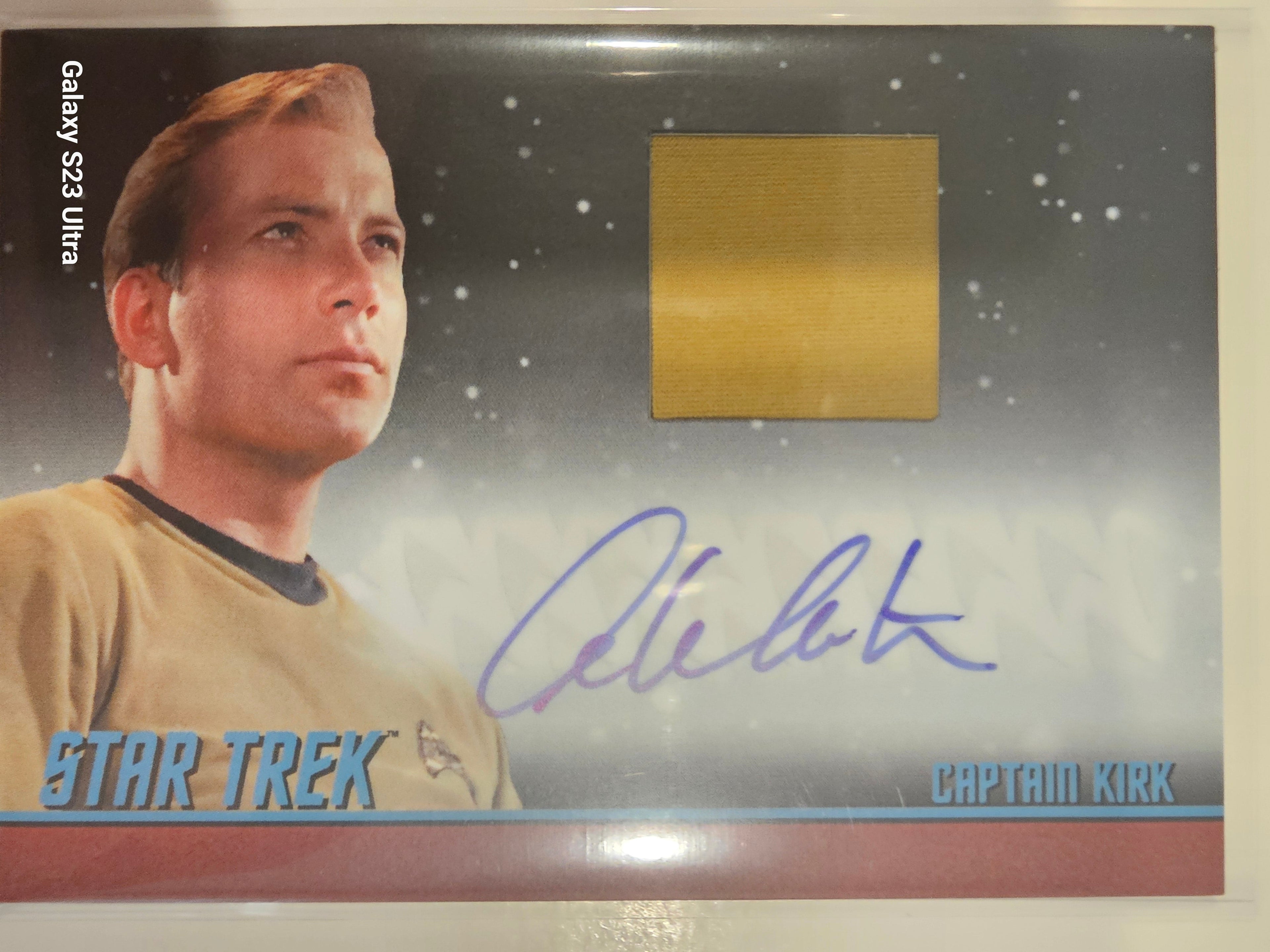 Star Trek Connections  William Shatner as Captain Kirk Autographed Costume Card ( B )