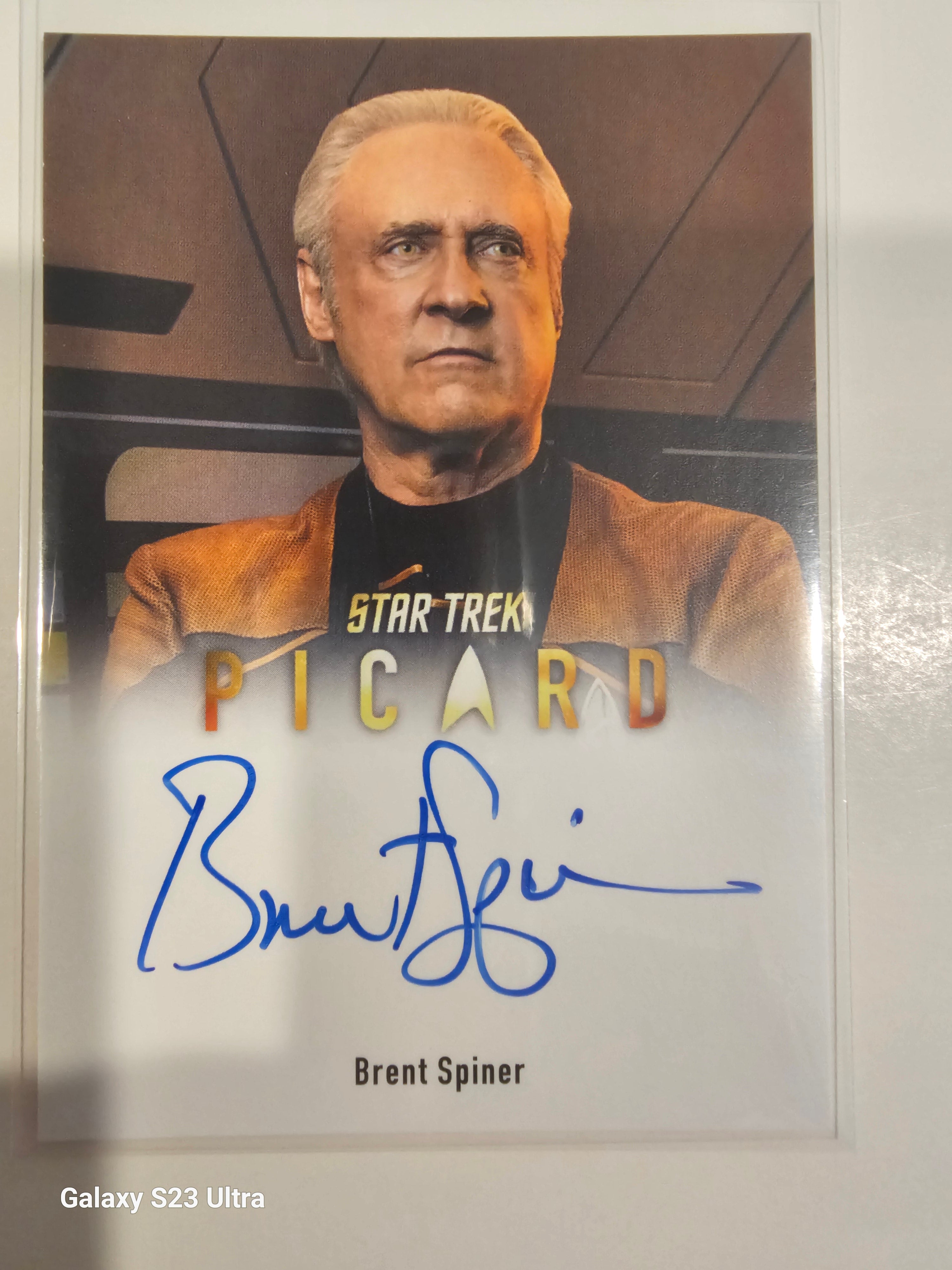 Star Trek Connections (A2) Brent Spiner as Data Full Bleed Picard Autograph Card ( A )