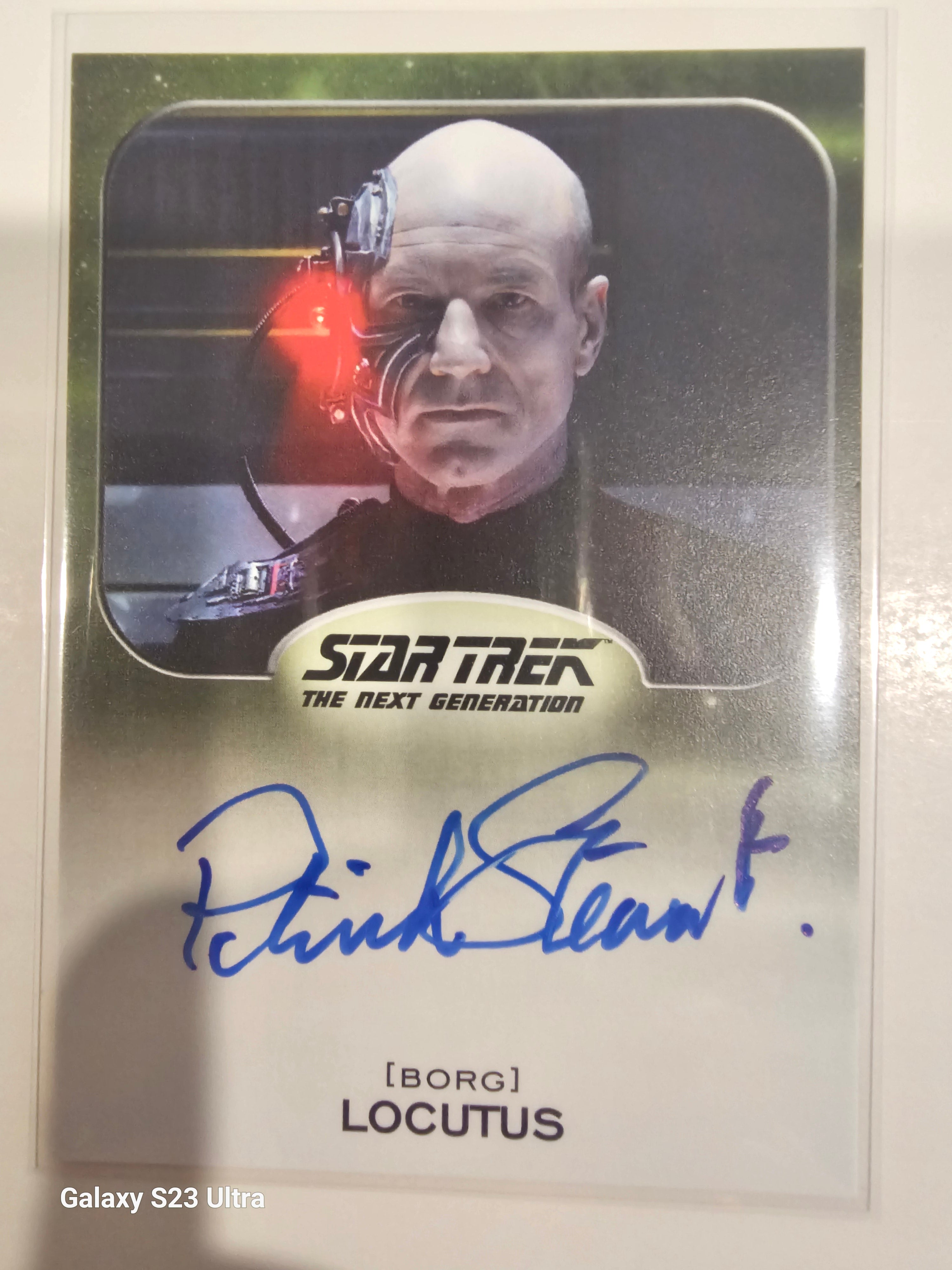 Star Trek Connections Patrick Stewart as Locutus Alien Autograph Card ( B )