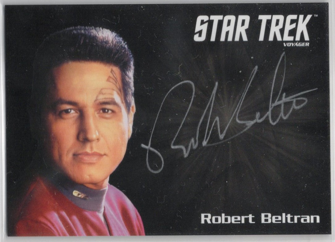 Star Trek Connections Robert Beltran as Com Chakotay Silver Autograph Card ( B )