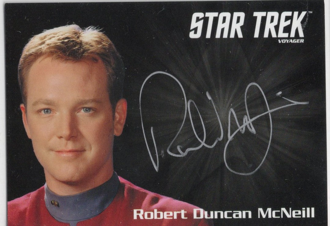 Star Trek Connections Robert Duncan McNeill as Lt Tom Paris Silver Autograph Card ( B )