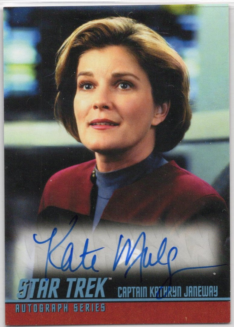 Star Trek Connections (A2) Kate Mulgrew as Captain Janeway Classic TV Autograph Card ( B )