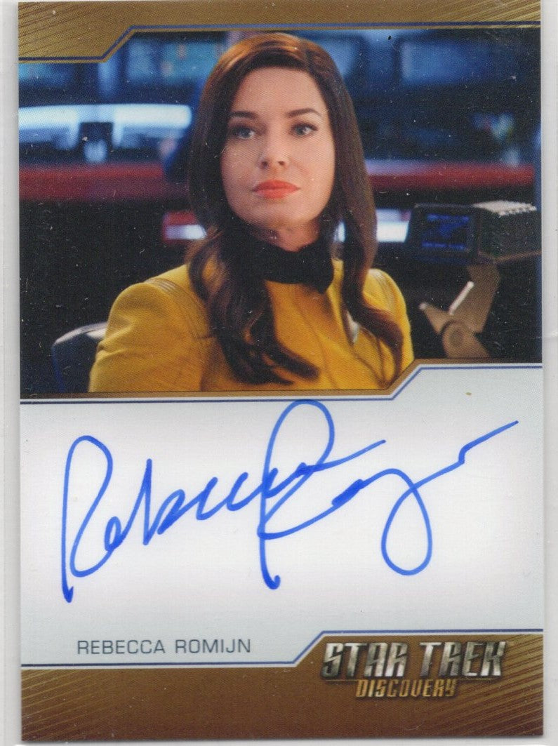 Star Trek Connections Rebecca Romijn as Number One Bordered Autograph Card ( B )