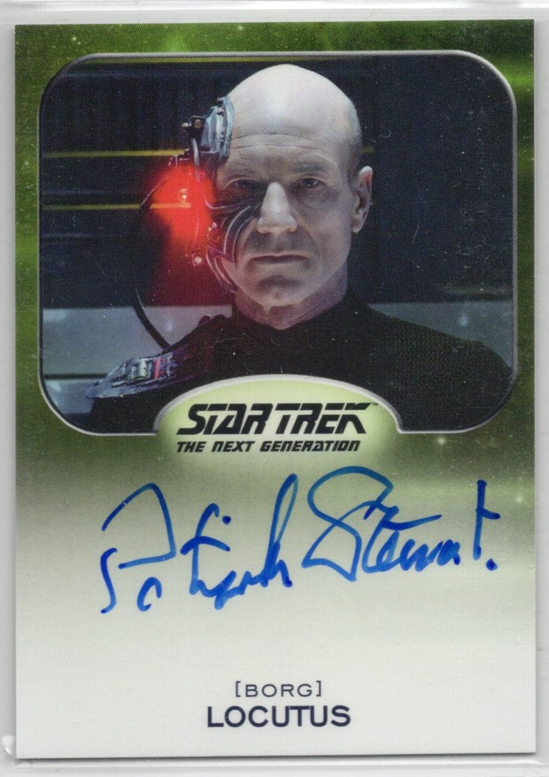 Star Trek Connections Patrick Stewart as Locutus Alien Autograph Card ( A )
