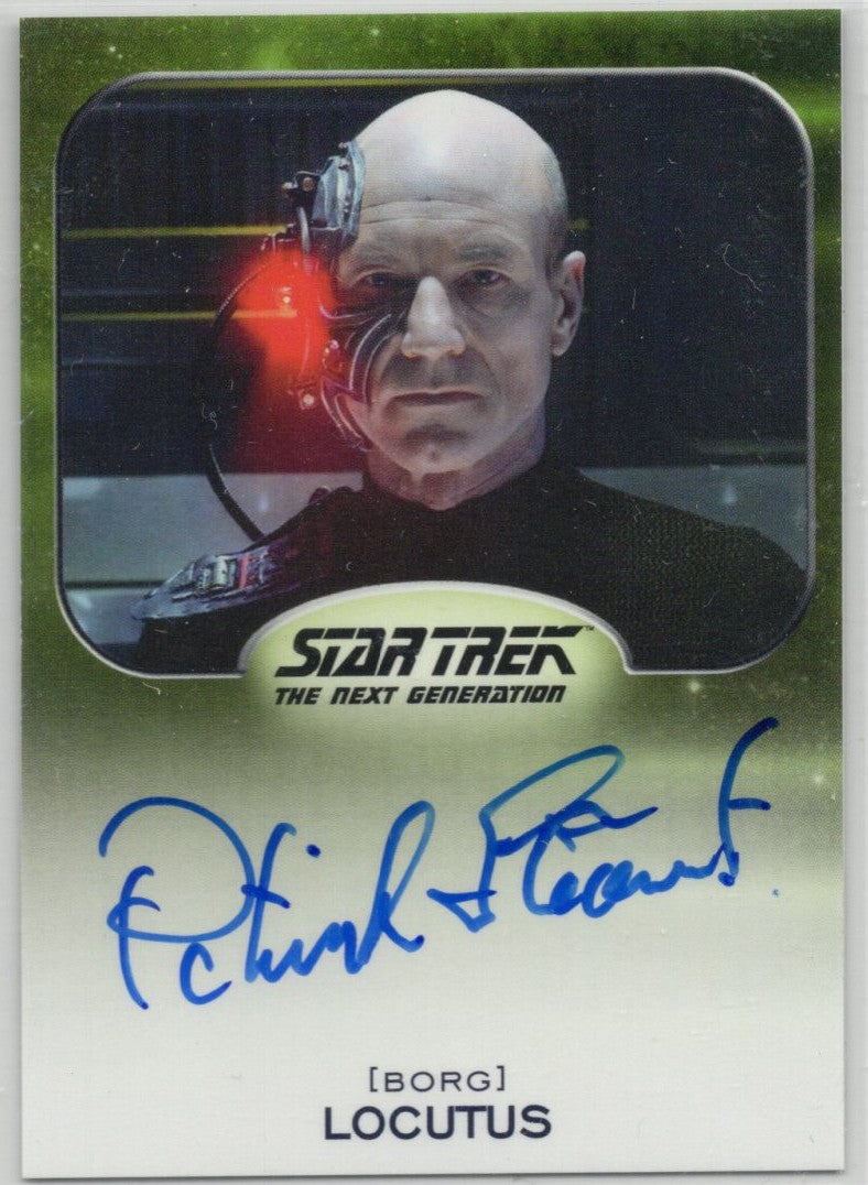 Star Trek Connections Patrick Stewart as Locutus Alien Autograph Card ( B )