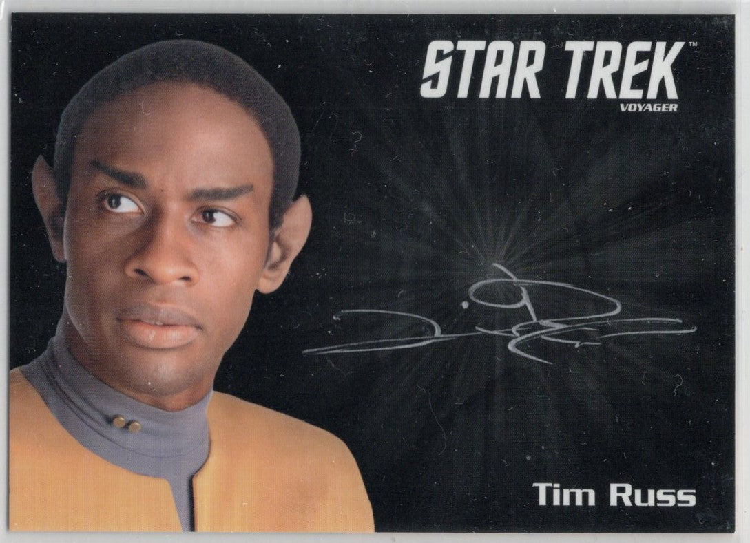 Star Trek Connections  Tim Russ as Tuvok Silver Autograph Card ( B )