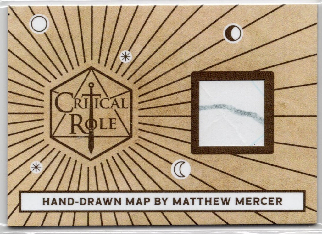 Critical Role 10th Anniversary  ( RC 1 ) Hand-Drawn Map by Matthew Mercer Relic Card b