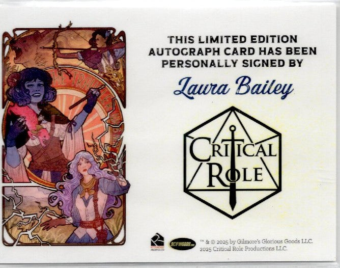 Critical Role 10th Anniversary   Laura Bailey Autograph Card