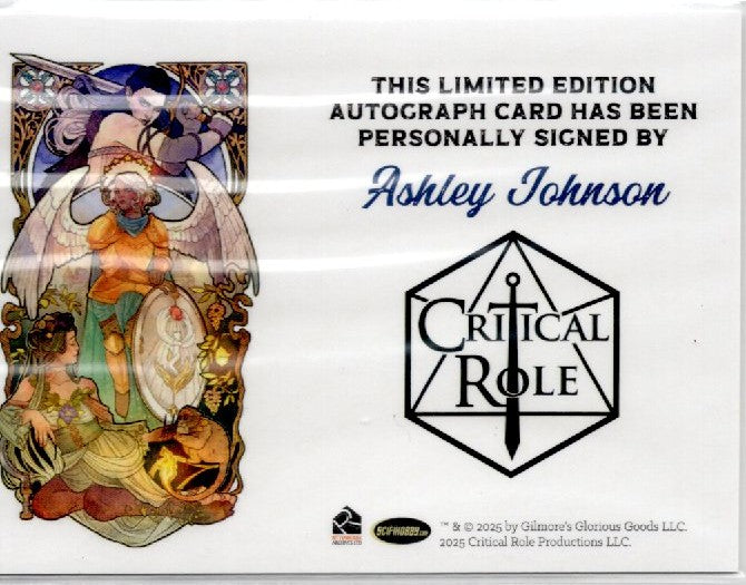 Critical Role 10th Anniversary   Ashley Johnson  Autograph Card