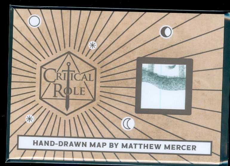 Critical Role 10th Anniversary  ( RC 1 ) Hand-Drawn Map by Matthew Mercer Relic Card a