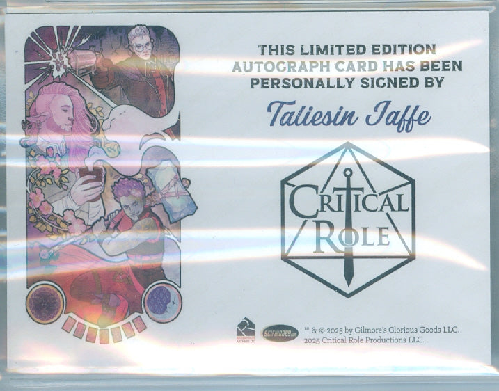Critical Role 10th Anniversary   Taliesin Jaffe Autograph Card