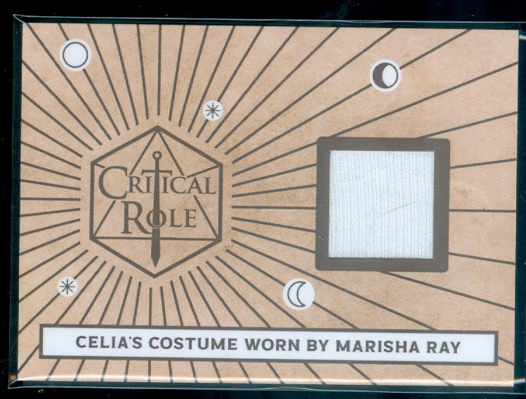 Critical Role 10th Anniversary  ( RC 5 ) Marisha Ray White Version Clothing Relic Card