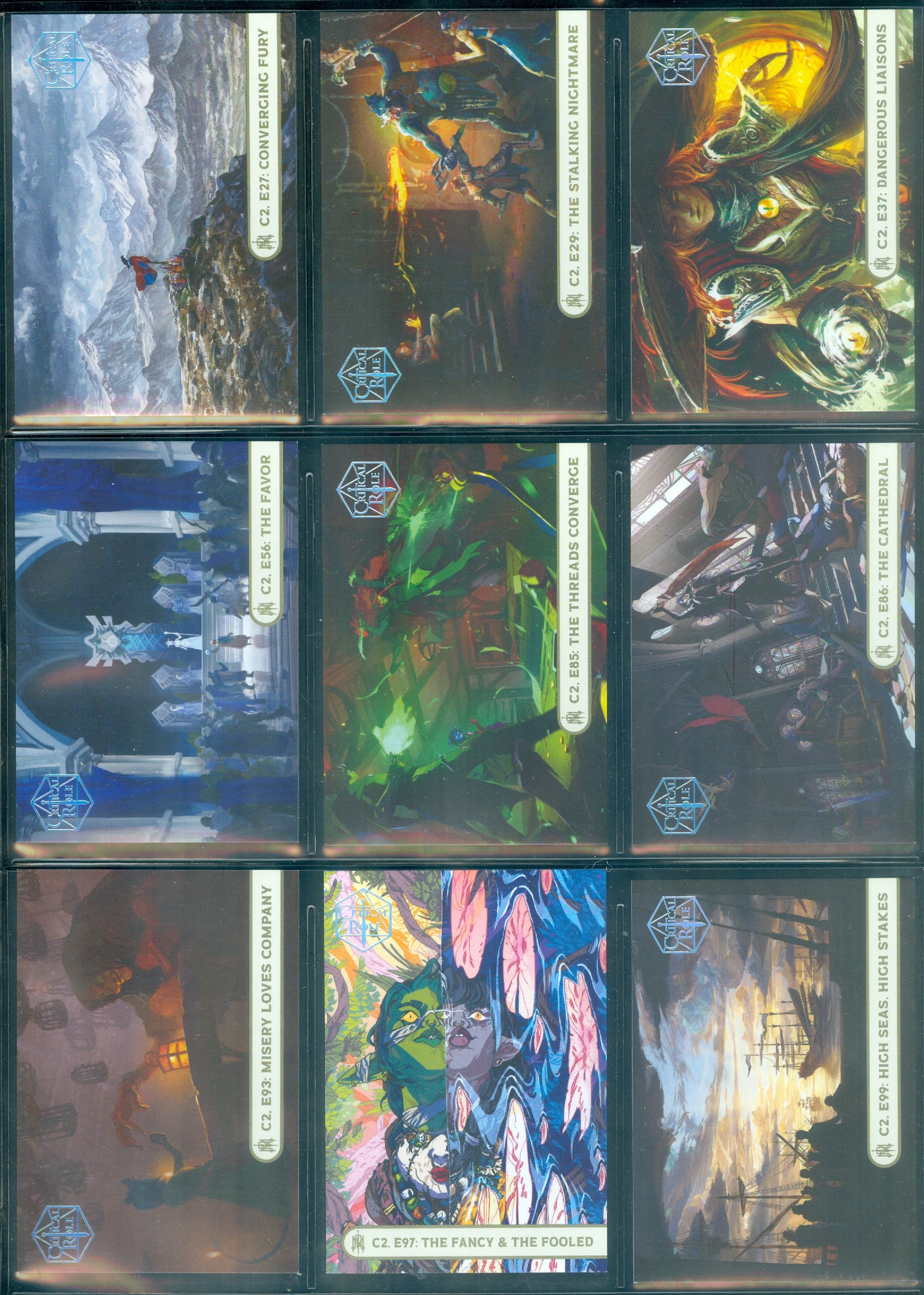 Critical Role 10th Anniversary  45 Card Silver Parallel Set [ Limited to 50 Sets ]