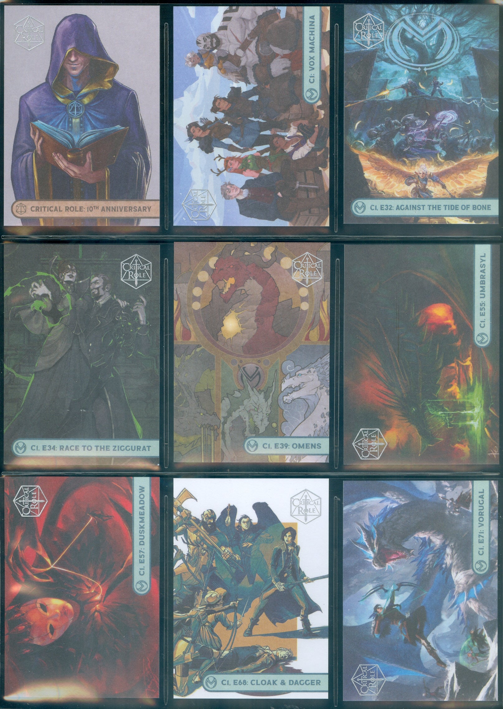 Critical Role 10th Anniversary Mini-Master Set with Binder [ See Contents of Set below ]