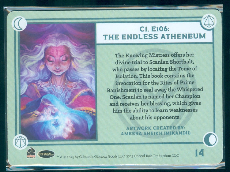 Critical Role 10th Anniversary  ( # 14 ) Yellow Printer Plate Card