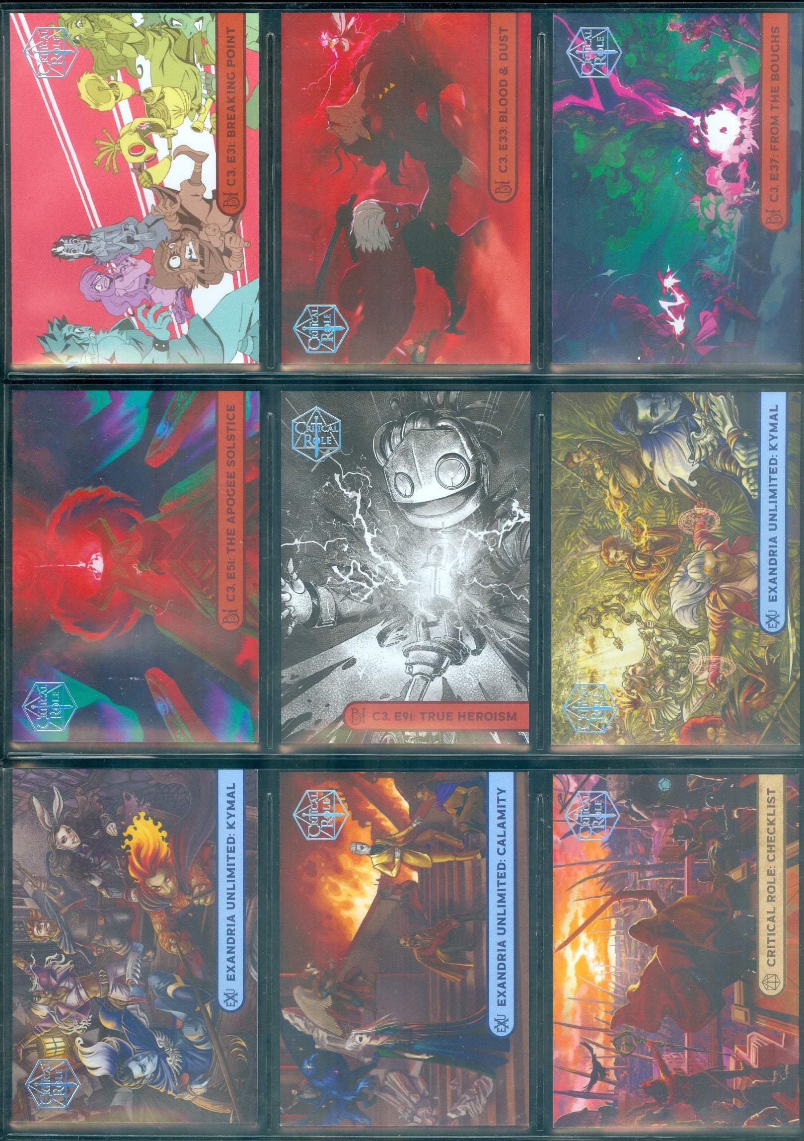 Critical Role 10th Anniversary  45 Card Silver Parallel Set [ Limited to 50 Sets ]