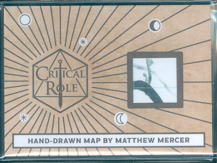 Critical Role 10th Anniversary  ( RC 1 ) Hand-Drawn Map by Matthew Mercer Relic Card c
