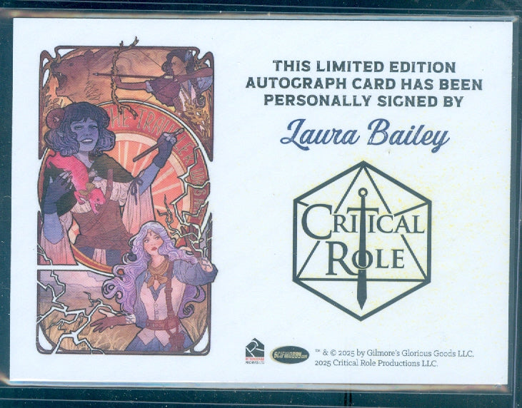 Critical Role 10th Anniversary   Laura Bailey Autograph Card