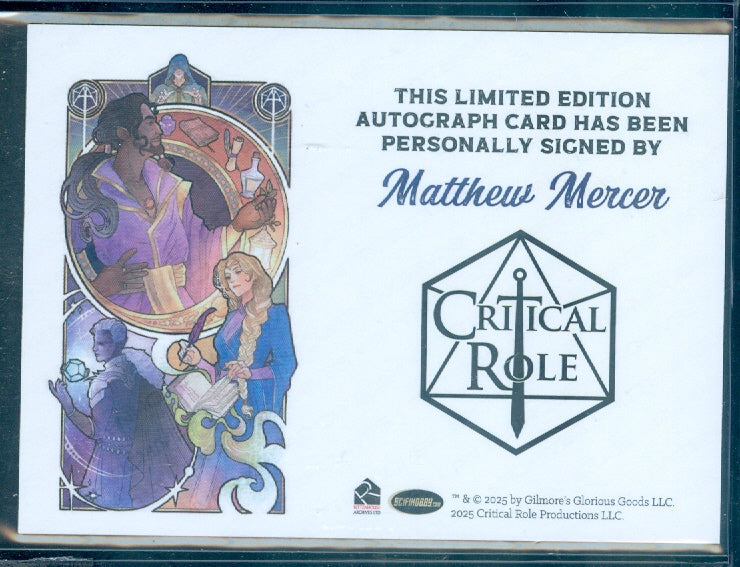 Critical Role 10th Anniversary   Matthew Mercer Autograph Card