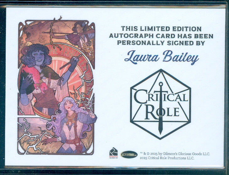 Critical Role 10th Anniversary   Laura Bailey Autograph Card