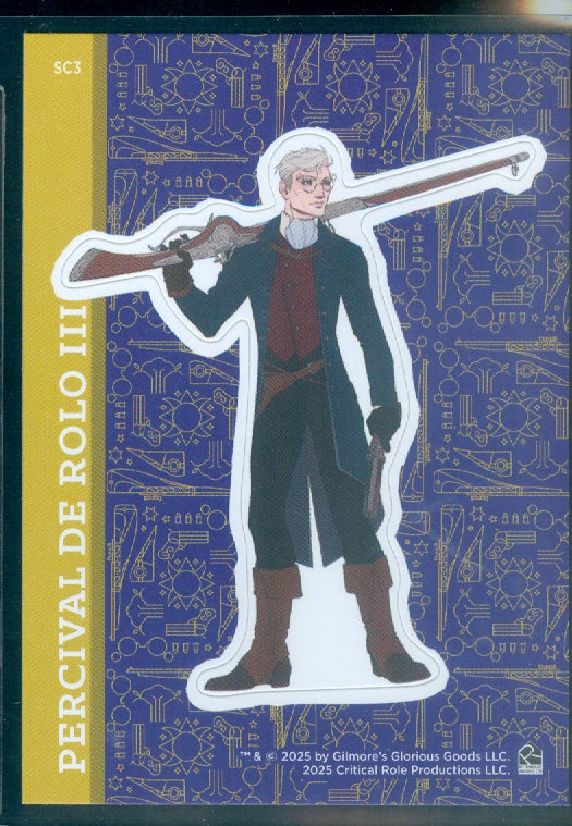 Critical Role 10th Anniversary  ( SC 3 ) Percival De Rolo III Character Sticker Insert Card