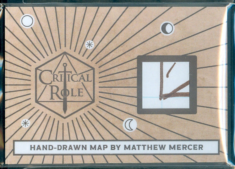 Critical Role 10th Anniversary  ( RC 1 ) Hand-Drawn Map by Matthew Mercer Relic Card b
