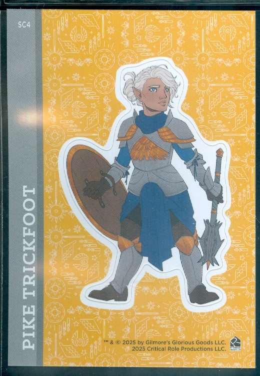 Critical Role 10th Anniversary  ( SC 4 ) Pike Trickfoot Character Sticker Insert Card