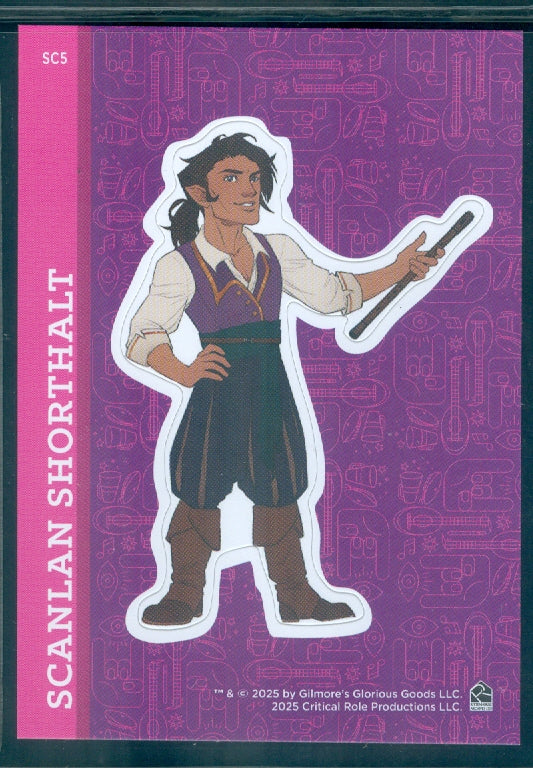 Critical Role 10th Anniversary  ( SC 5 ) Scanlan Shorthalt Character Sticker Insert Card